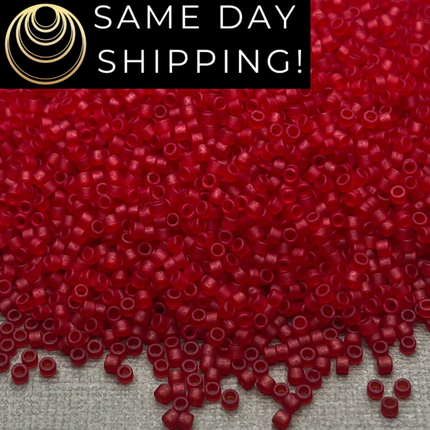 DB1262 (1 gram-20 grams) Miyuki Size 11/0 Delica Beads Matte Transparent Dark Cherry Red-Free Container! Same Day Shipping!