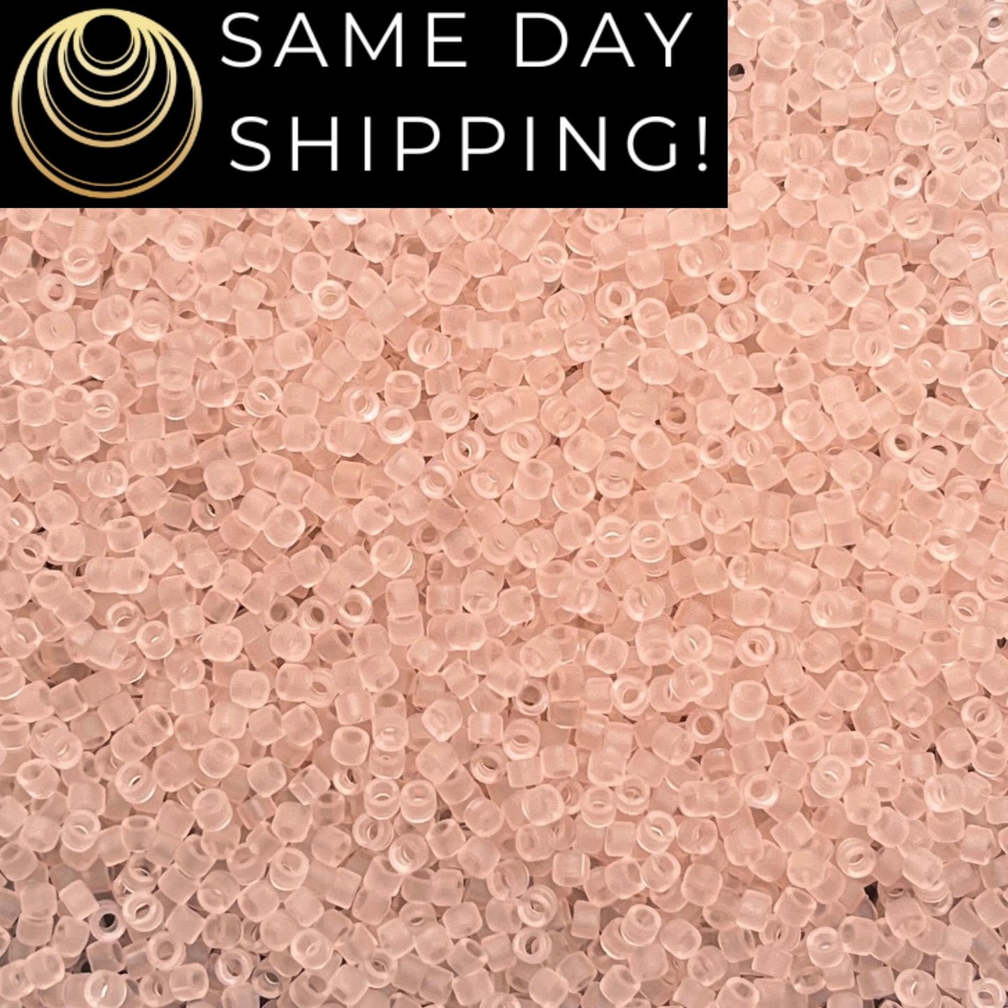 DB1263 (1 gram-20 grams) Miyuki Size 11/0 Delica Beads Matte Transparent Pink Mist-Free Container! Same Day Shipping!