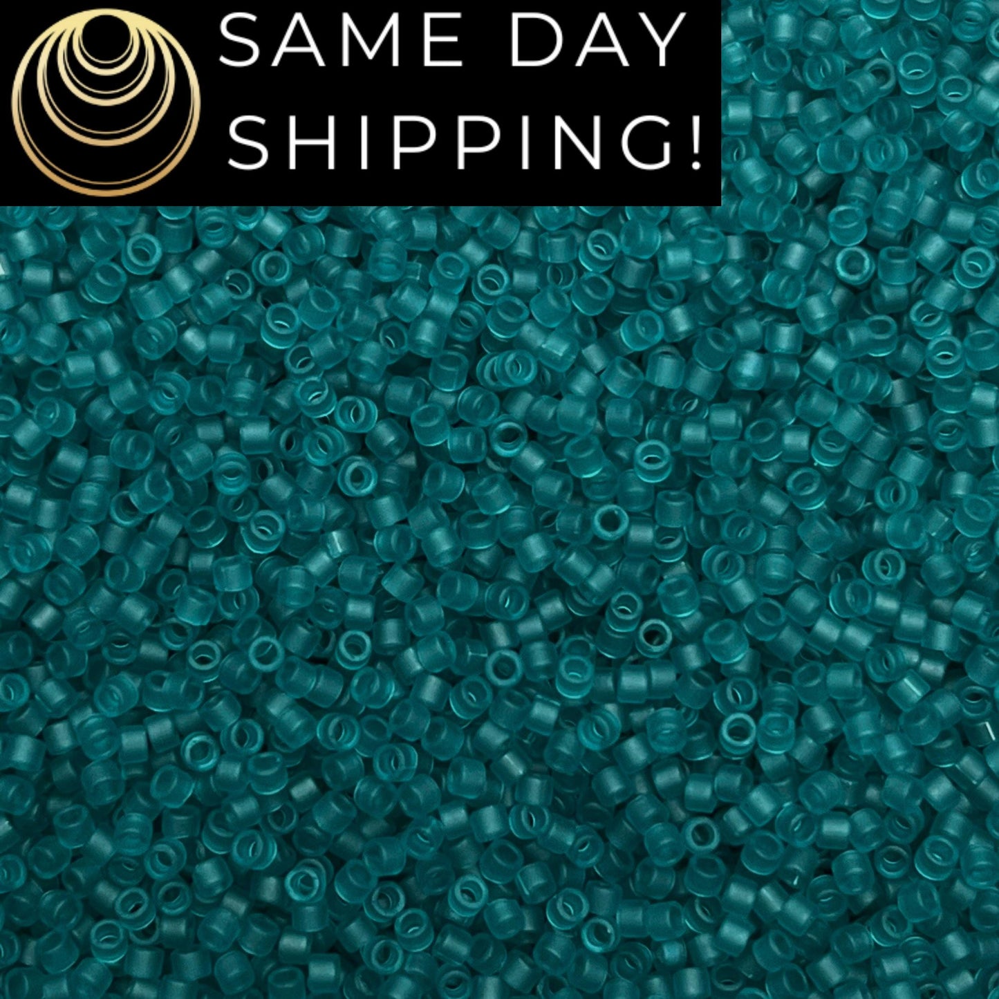 DB1268 (1 gram-20 grams) Miyuki Size 11/0 Delica Beads Matte Transparent Caribbean Teal Green-Free Container! Same Day Shipping!