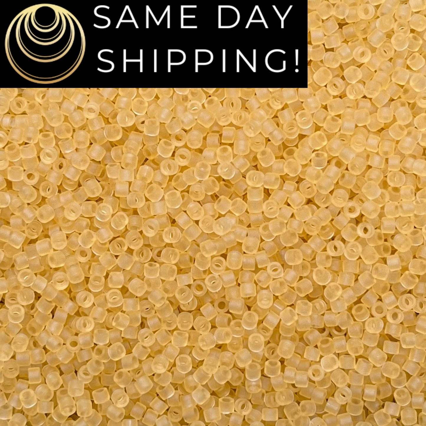 DB1272 (1 gram-20 grams) Miyuki Size 11/0 Delica Beads Transparent Matte Crystal Ivory-Free Container! Same Day Shipping!