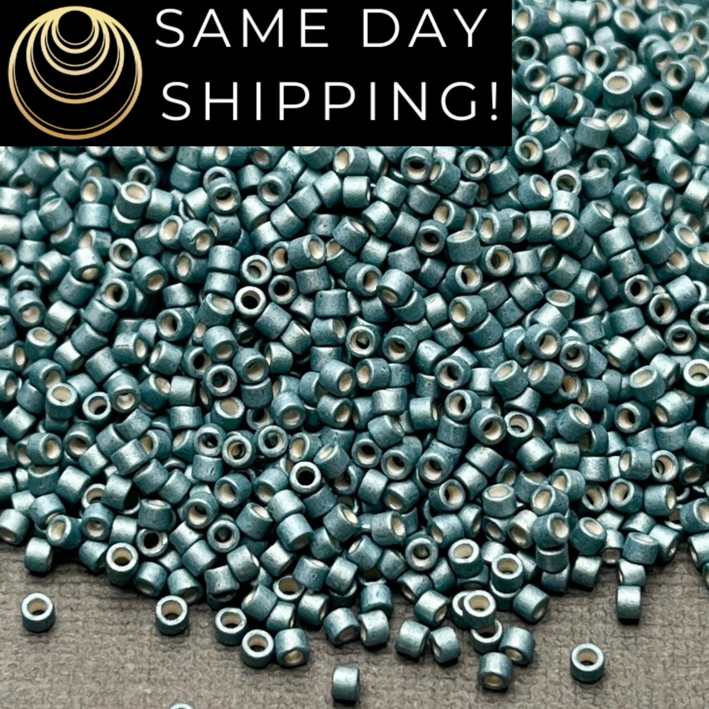 DB1172 (1 gram-20 grams) Miyuki Size 11/0 Delica Beads Galvanized Matte Dark Aqua-Free Container! Same Day Shipping!