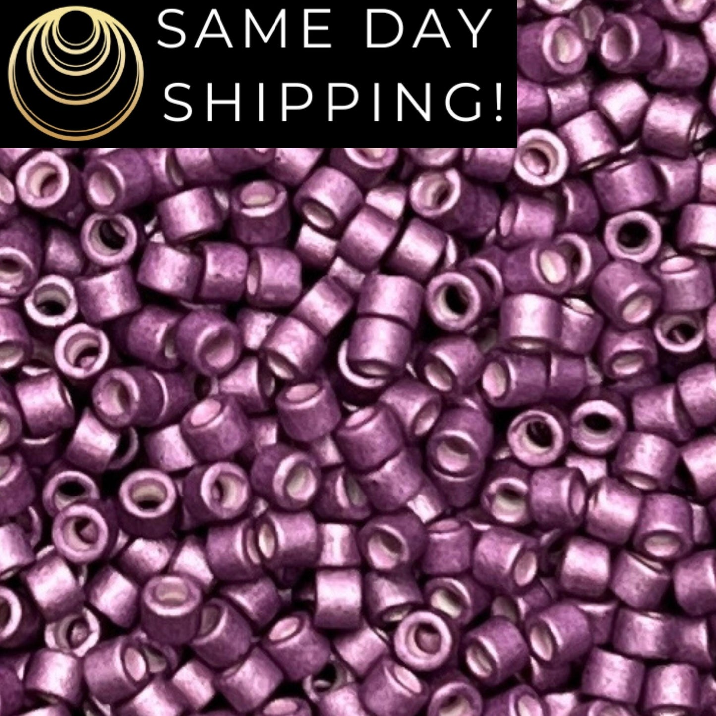 DB1173 (1 gram-20 grams) Miyuki Size 11/0 Delica Beads Galvanized Matte Magenta-Free Container! Same Day Shipping!