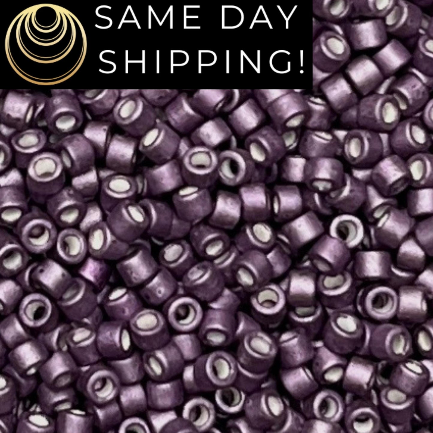 DB1174 (1 gram-20 grams) Miyuki Size 11/0 Delica Beads Galvanized Matte Eggplant-Free Container! Same Day Shipping!