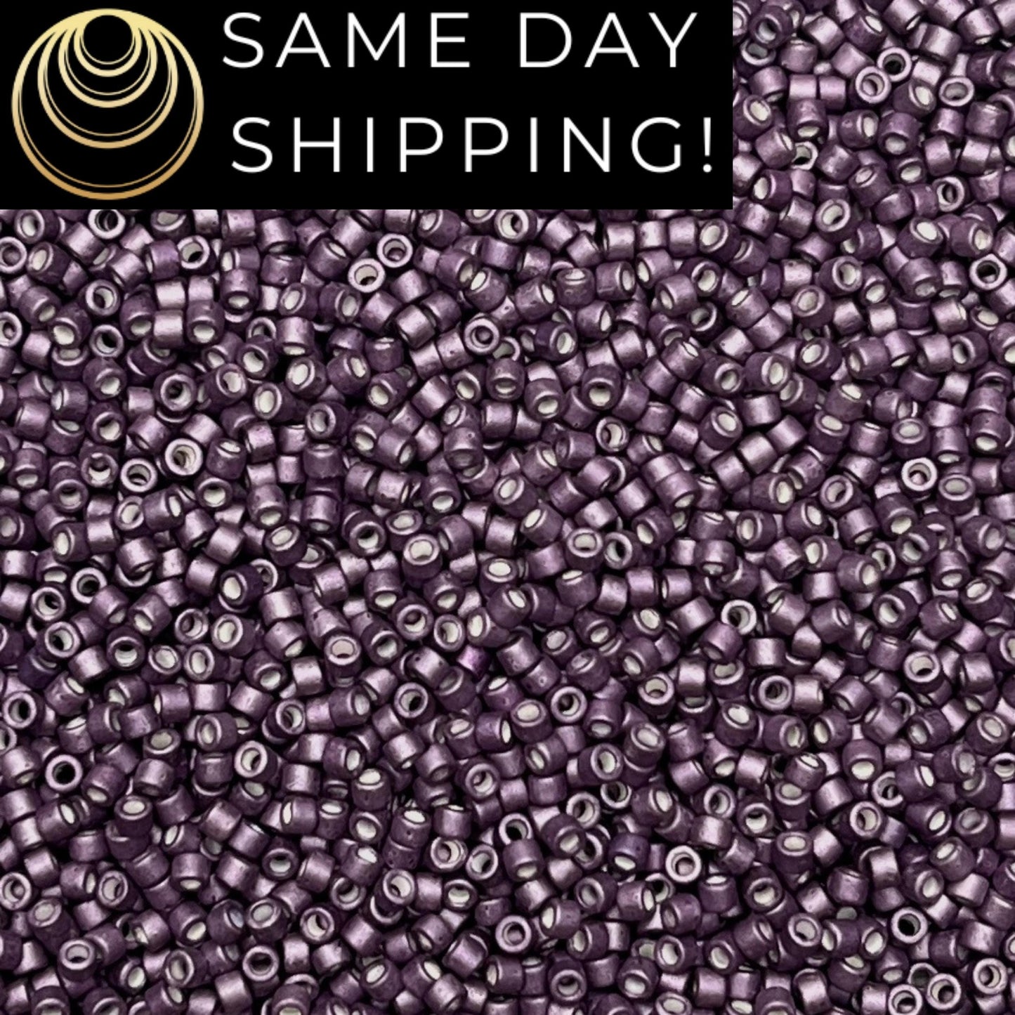DB1174 (1 gram-20 grams) Miyuki Size 11/0 Delica Beads Galvanized Matte Eggplant-Free Container! Same Day Shipping!