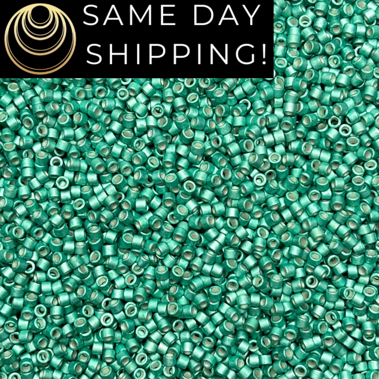 DB1182 (1 gram-20 grams) Miyuki Size 11/0 Delica Beads Matte Galvanized Dark Mint Green-Free Container! Same Day Shipping!