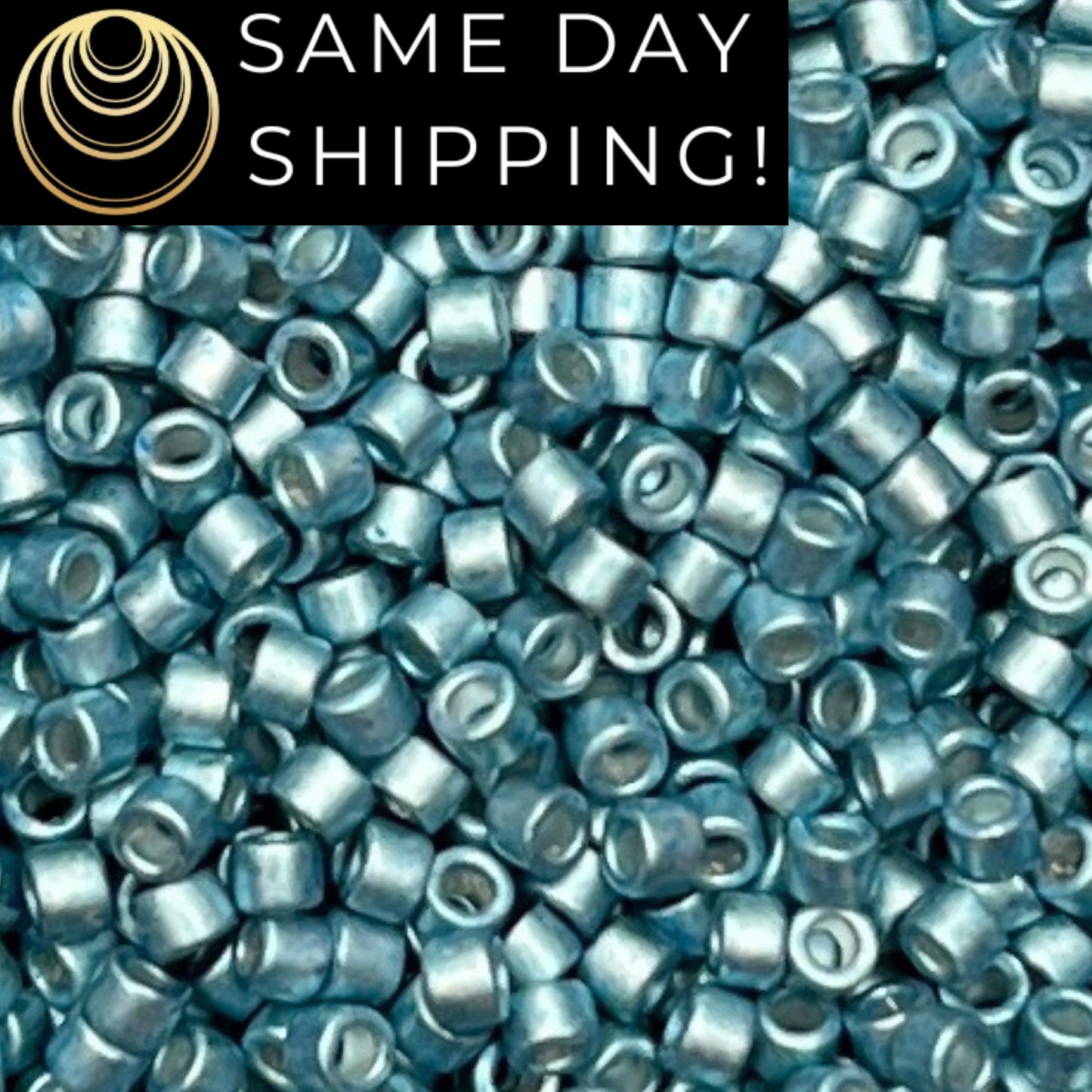 DB1183 (1 gram-20 grams) Miyuki Size 11/0 Delica Beads Galvanized Semi-Matte Dark Aqua-Free Container! Same Day Shipping!