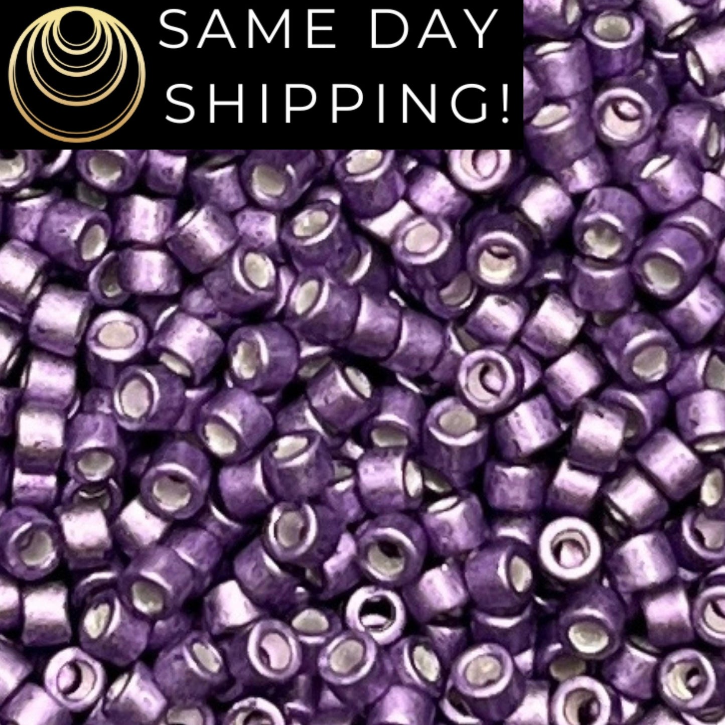 DB1185 (1 gram-20 grams) Miyuki Size 11/0 Delica Beads Galvanized Semi-Matte Eggplant-Free Container! Same Day Shipping!