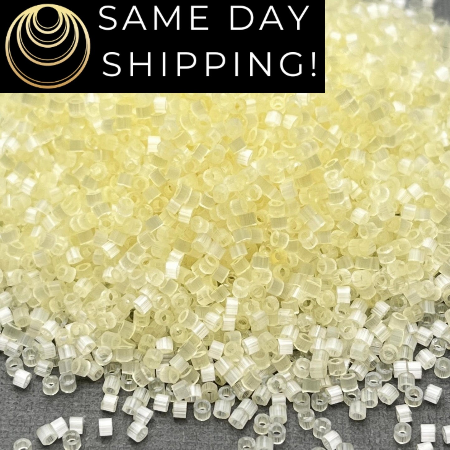 DB823 (1 Gram -20 Grams) Miyuki Size 11/0 Delica Beads Lemon Ice Silk Satin -Free Container! Same Day Shipping!