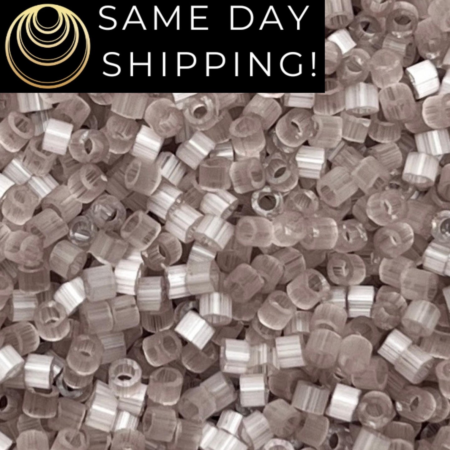 DB827 (1 Gram -20 Grams) Miyuki Size 11/0 Delica Beads Tan Silk Satin -Free Container! Same Day Shipping!