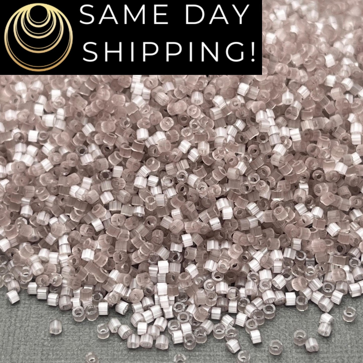 DB827 (1 Gram -20 Grams) Miyuki Size 11/0 Delica Beads Tan Silk Satin -Free Container! Same Day Shipping!