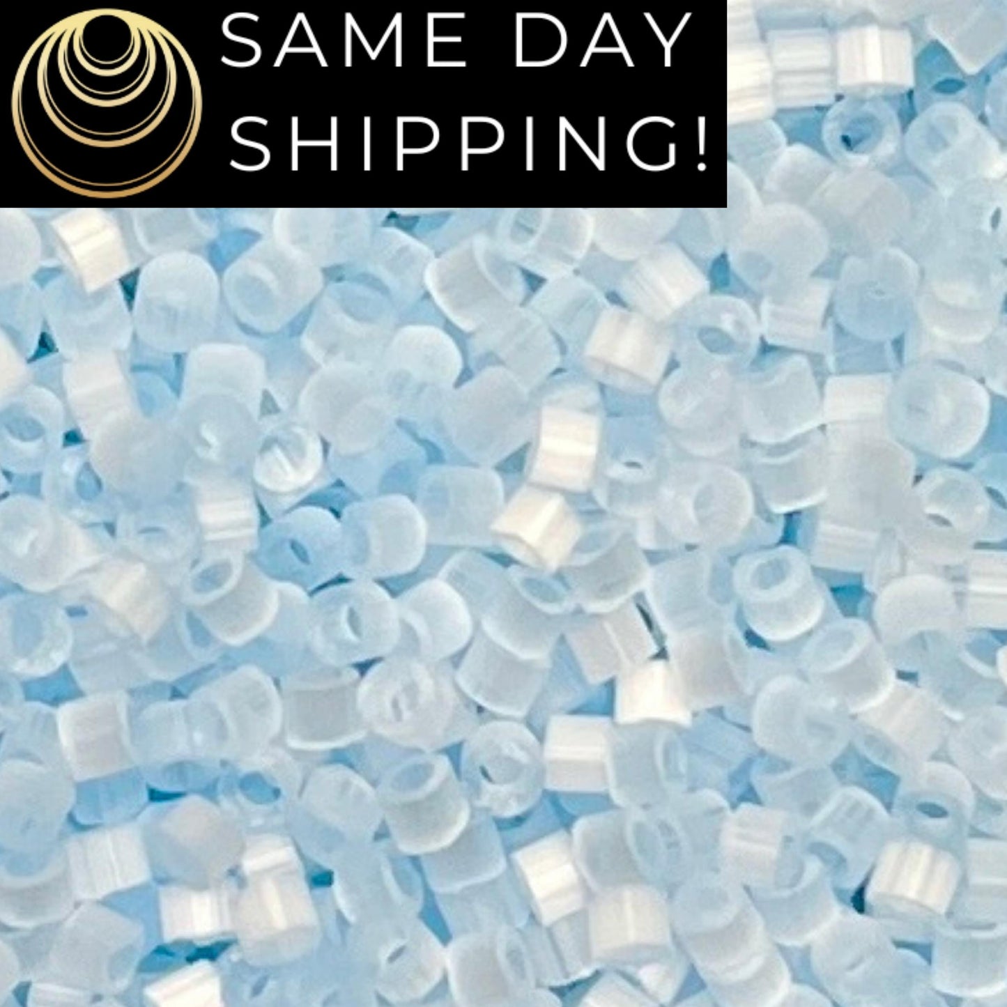 DB830 (1 Gram -20 Grams) Miyuki Size 11/0 Delica Beads Pale Aqua Silk Satin -Free Container! Same Day Shipping!