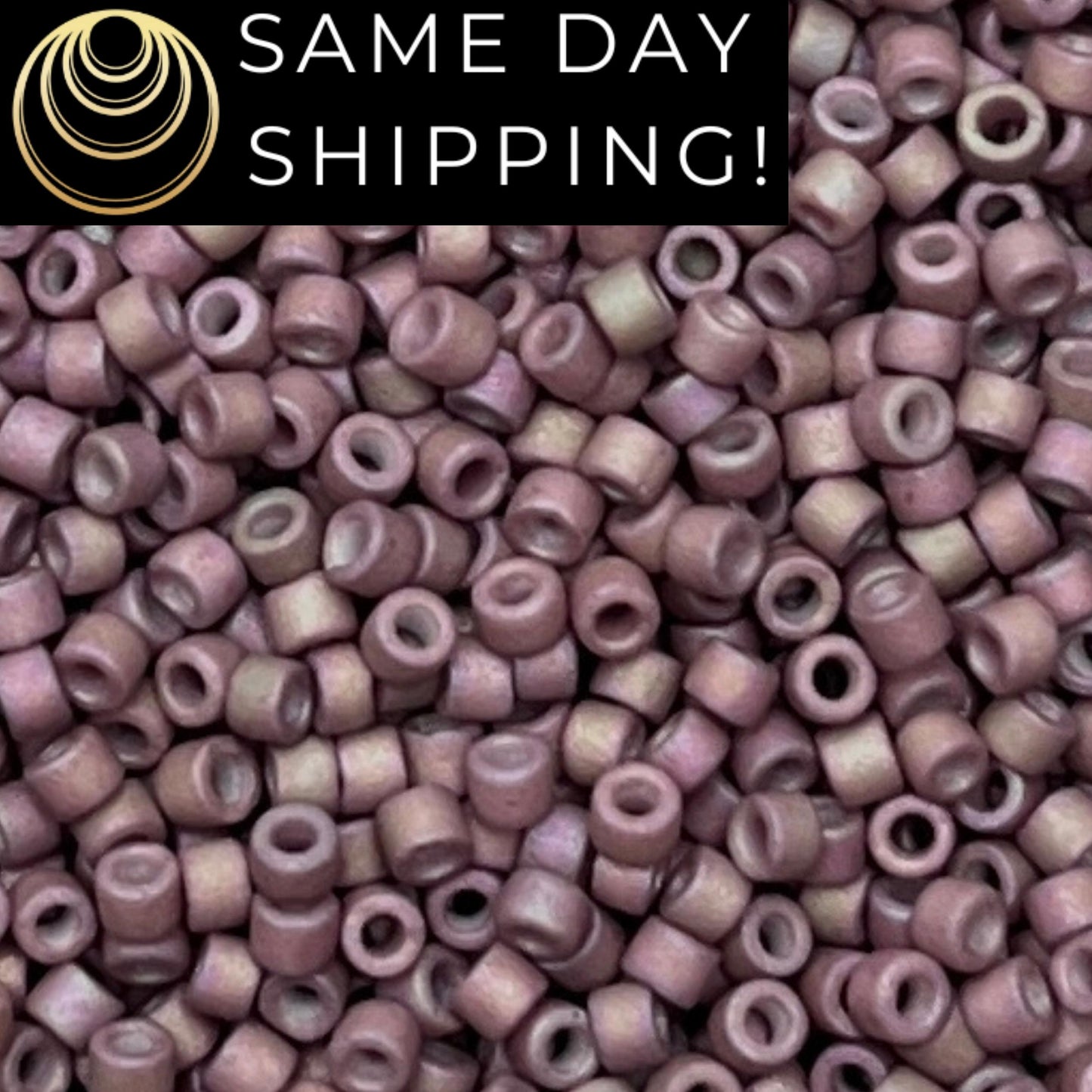 DB1064 (1 gram-20 grams) Miyuki Size 11/0 Delica Beads Metallic Orchid Gold Iris-Free Container! Same Day Shipping!