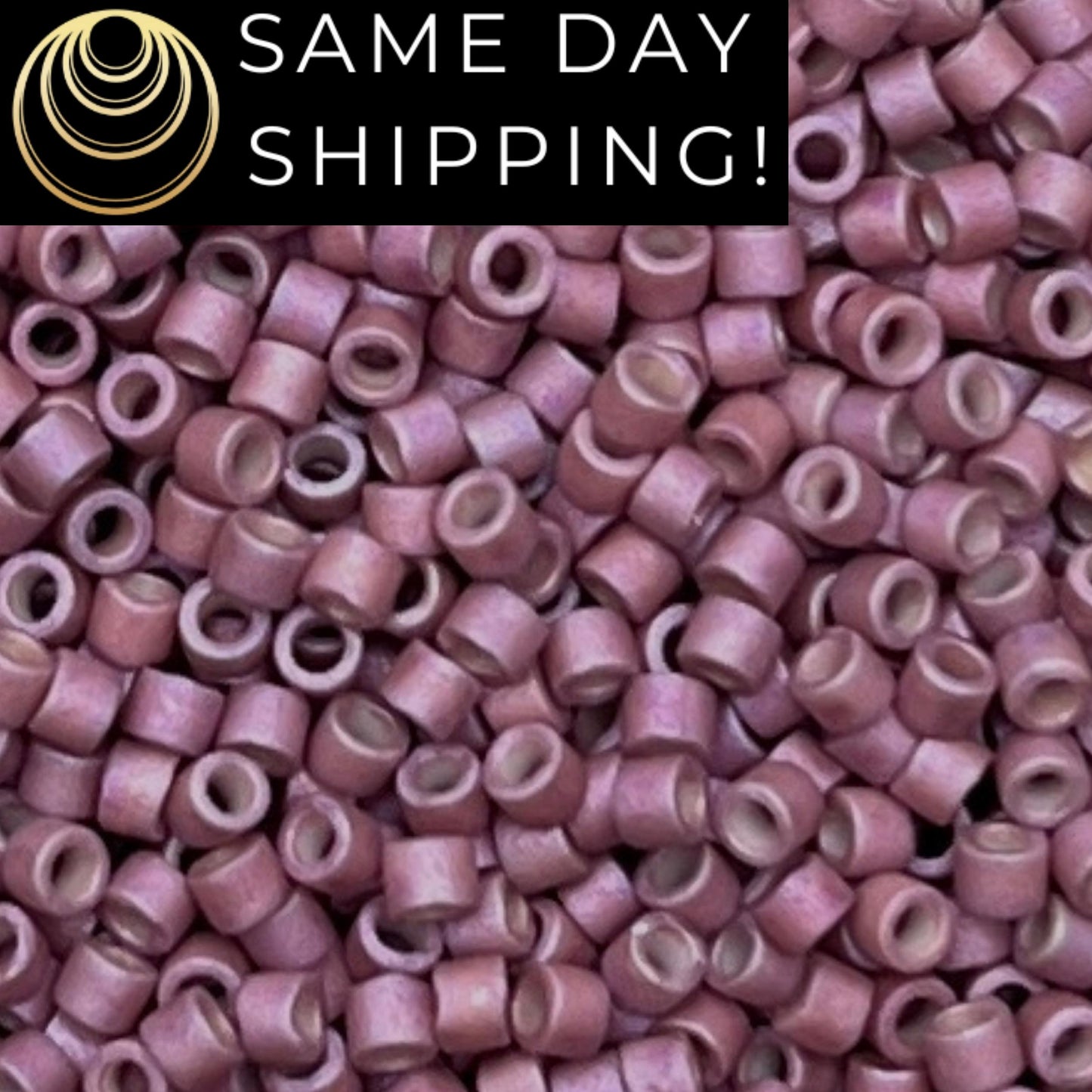 DB1066 (1 gram-20 grams) Miyuki Size 11/0 Delica Beads Metallic Heather Gold Iris-Free Container! Same Day Shipping!