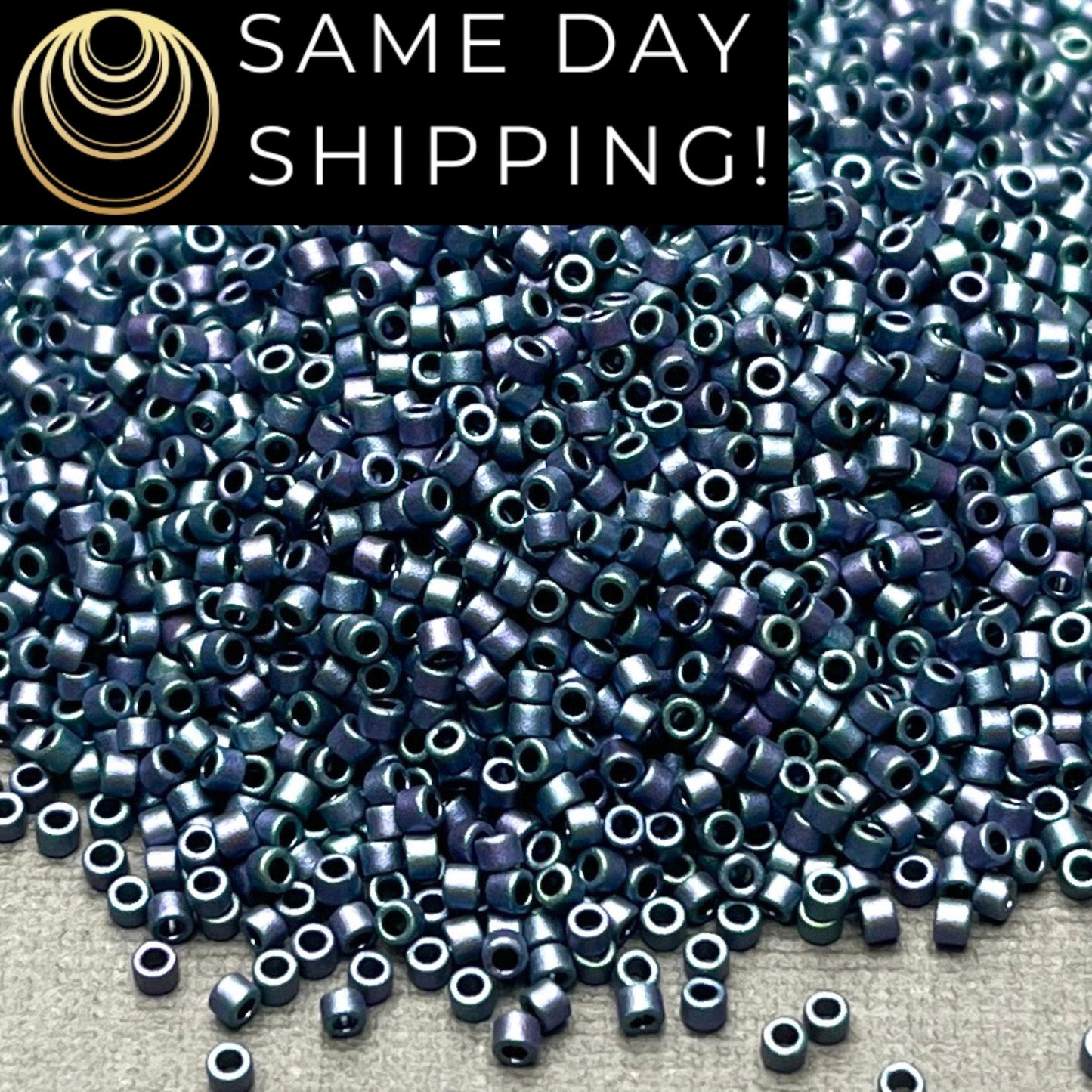 DB1054 (1 gram-20 grams) Miyuki Size 11/0 Delica Beads Metallic Plum Bold Iris-Free Container! Same Day Shipping!
