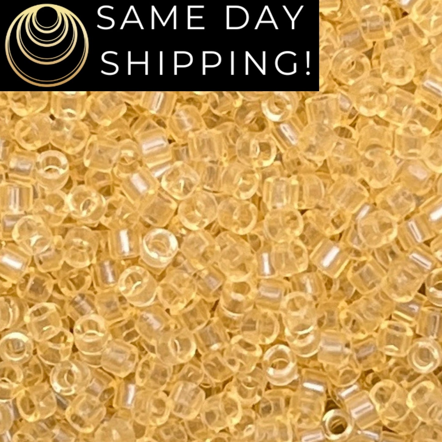 DB1112 (1 gram-20 grams) Miyuki Size 11/0 Delica Beads Transparent Crystal Ivory-Free Container! Same Day Shipping!