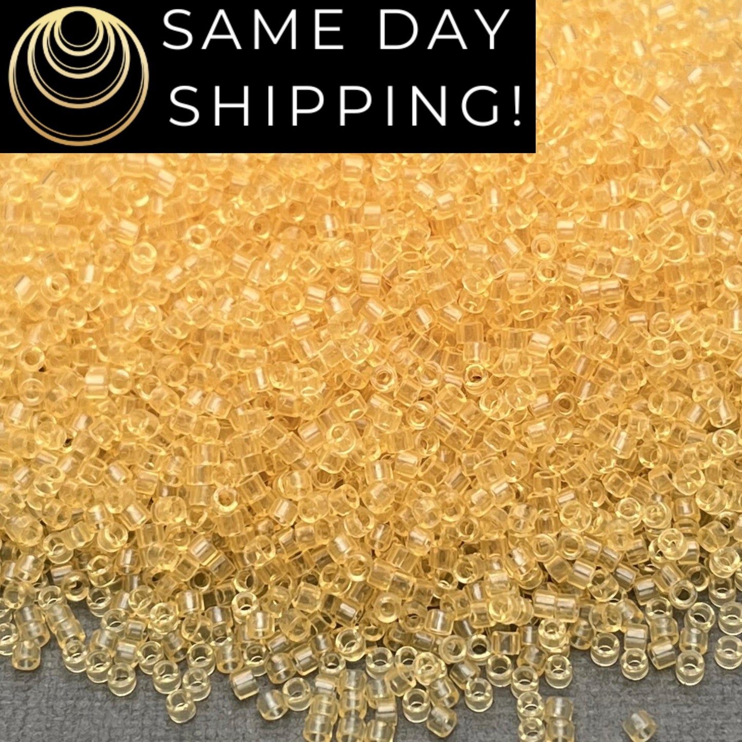 DB1112 (1 gram-20 grams) Miyuki Size 11/0 Delica Beads Transparent Crystal Ivory-Free Container! Same Day Shipping!
