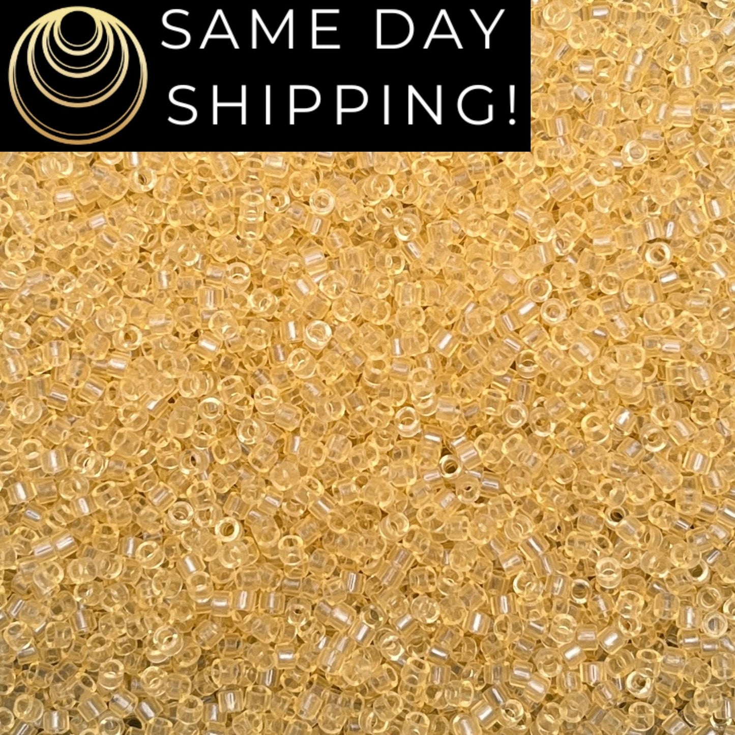 DB1112 (1 gram-20 grams) Miyuki Size 11/0 Delica Beads Transparent Crystal Ivory-Free Container! Same Day Shipping!