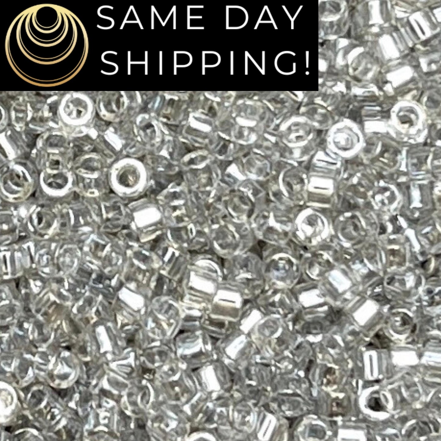 DB1231 (1 gram-20 grams) Miyuki Size 11/0 Delica Beads Transparent Gray Mist Luster-Free Container! Same Day Shipping!