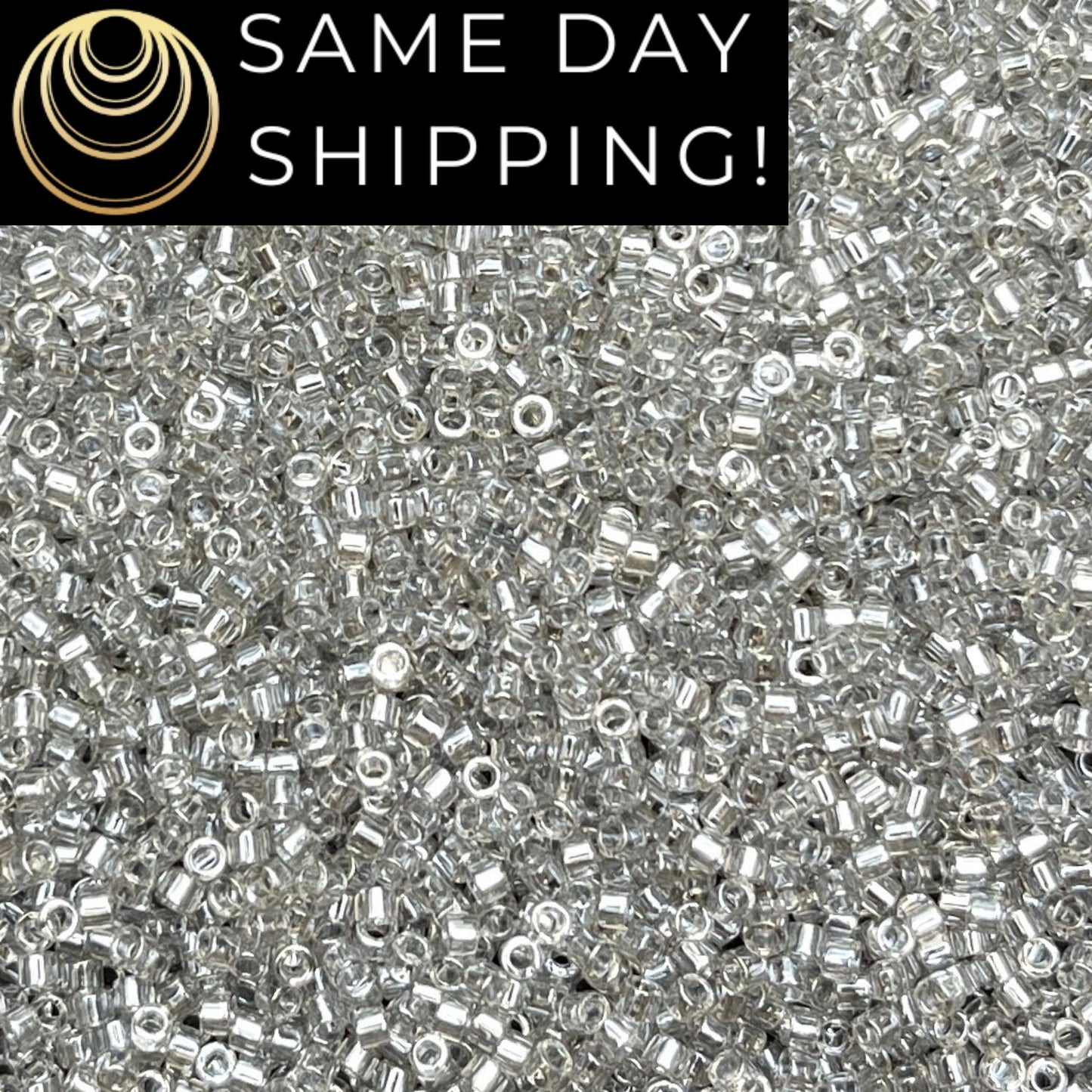 DB1231 (1 gram-20 grams) Miyuki Size 11/0 Delica Beads Transparent Gray Mist Luster-Free Container! Same Day Shipping!