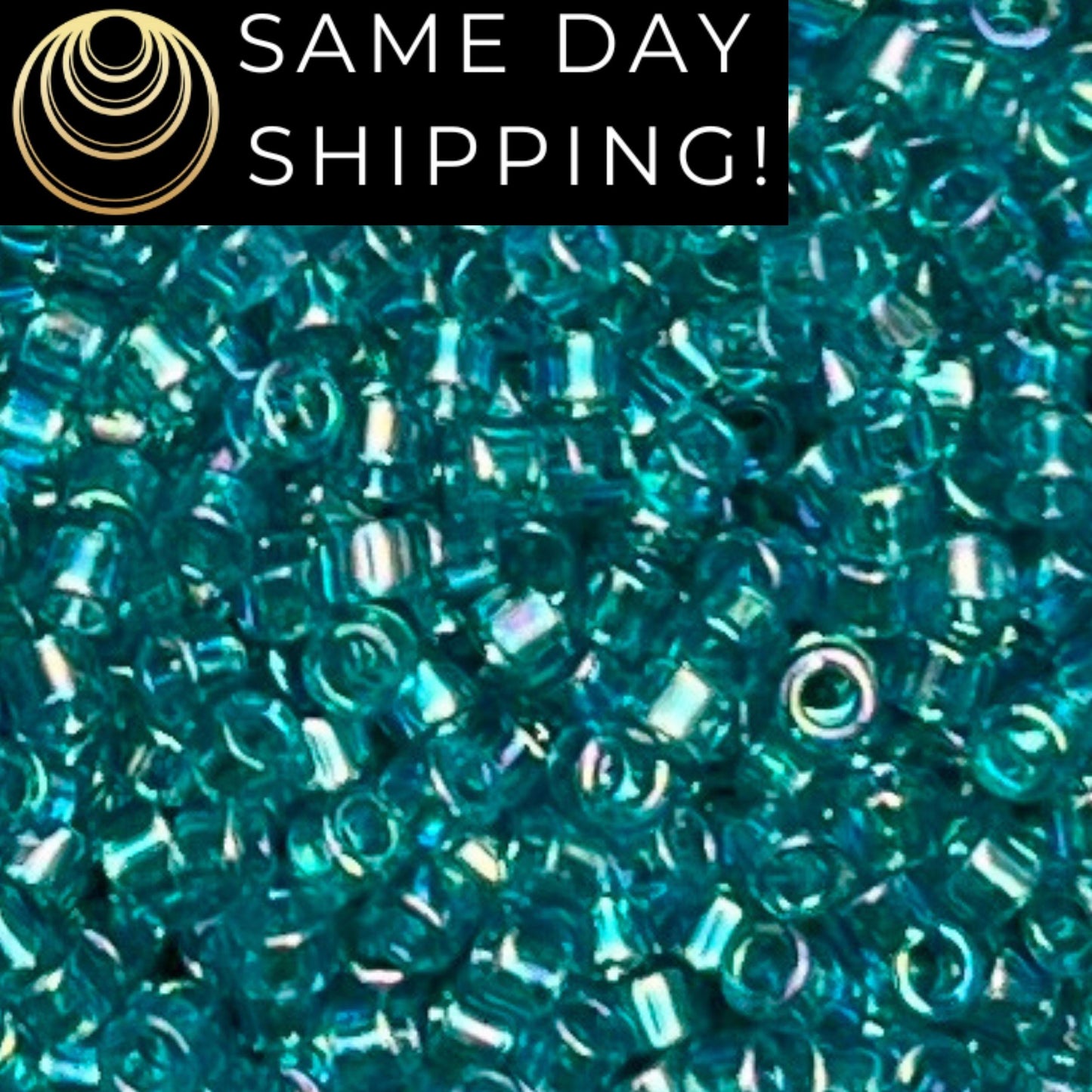 DB1248 (1 gram-20 grams) Miyuki Size 11/0 Delica Beads Transparent Caribbean Teal AB-Free Container! Same Day Shipping!
