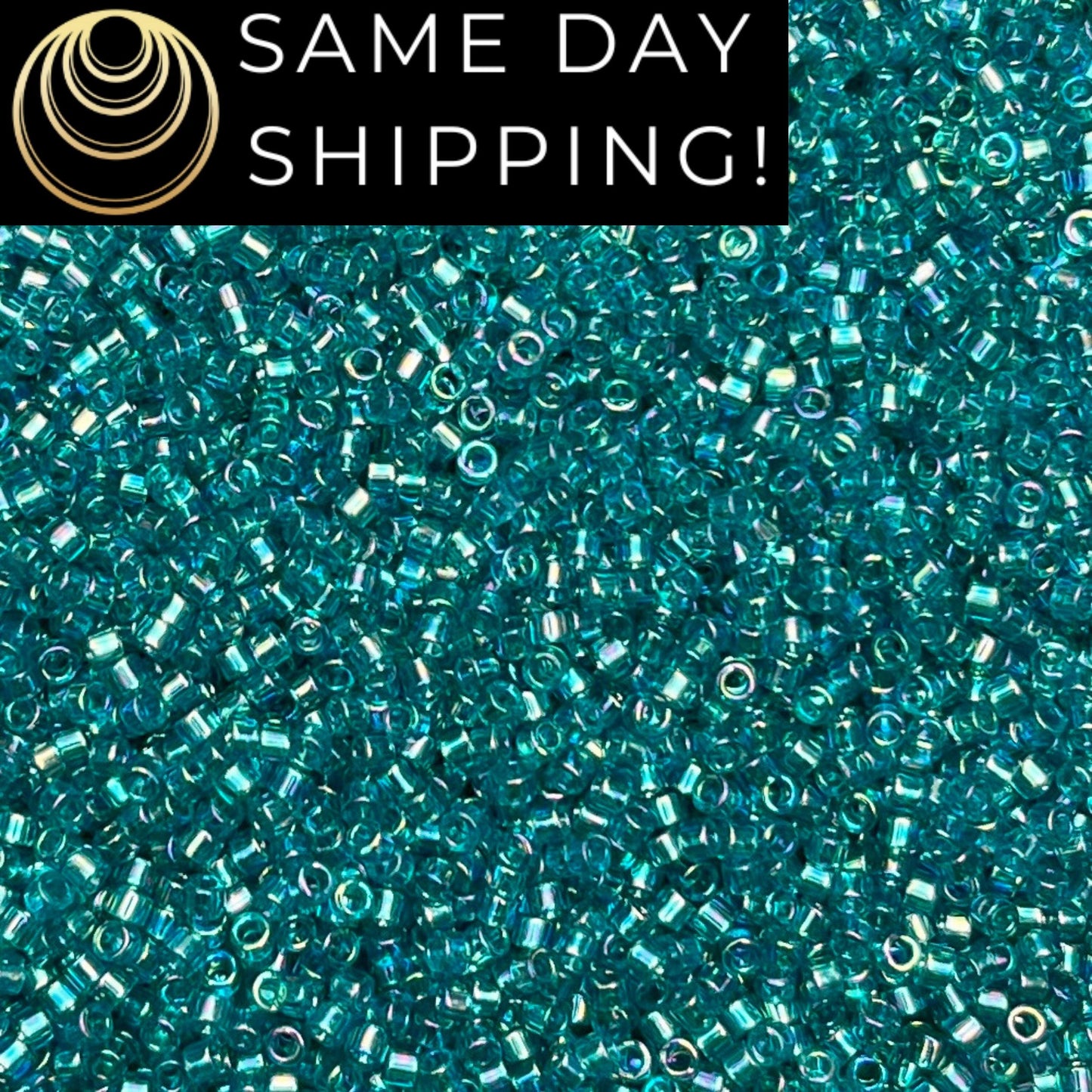 DB1248 (1 gram-20 grams) Miyuki Size 11/0 Delica Beads Transparent Caribbean Teal AB-Free Container! Same Day Shipping!