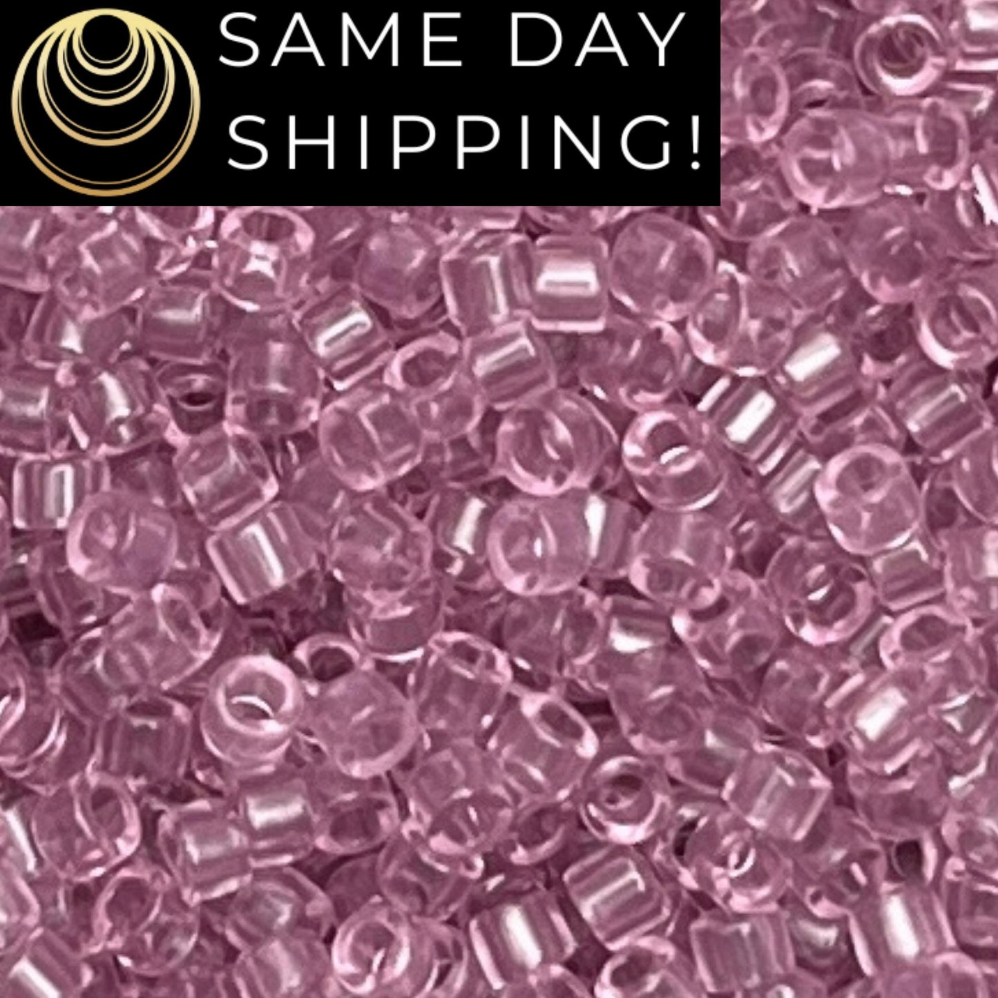 DB1403 (1 gram-20 grams) Miyuki Size 11/0 Delica Beads Transparent Pale Orchid-Free Container! Same Day Shipping!