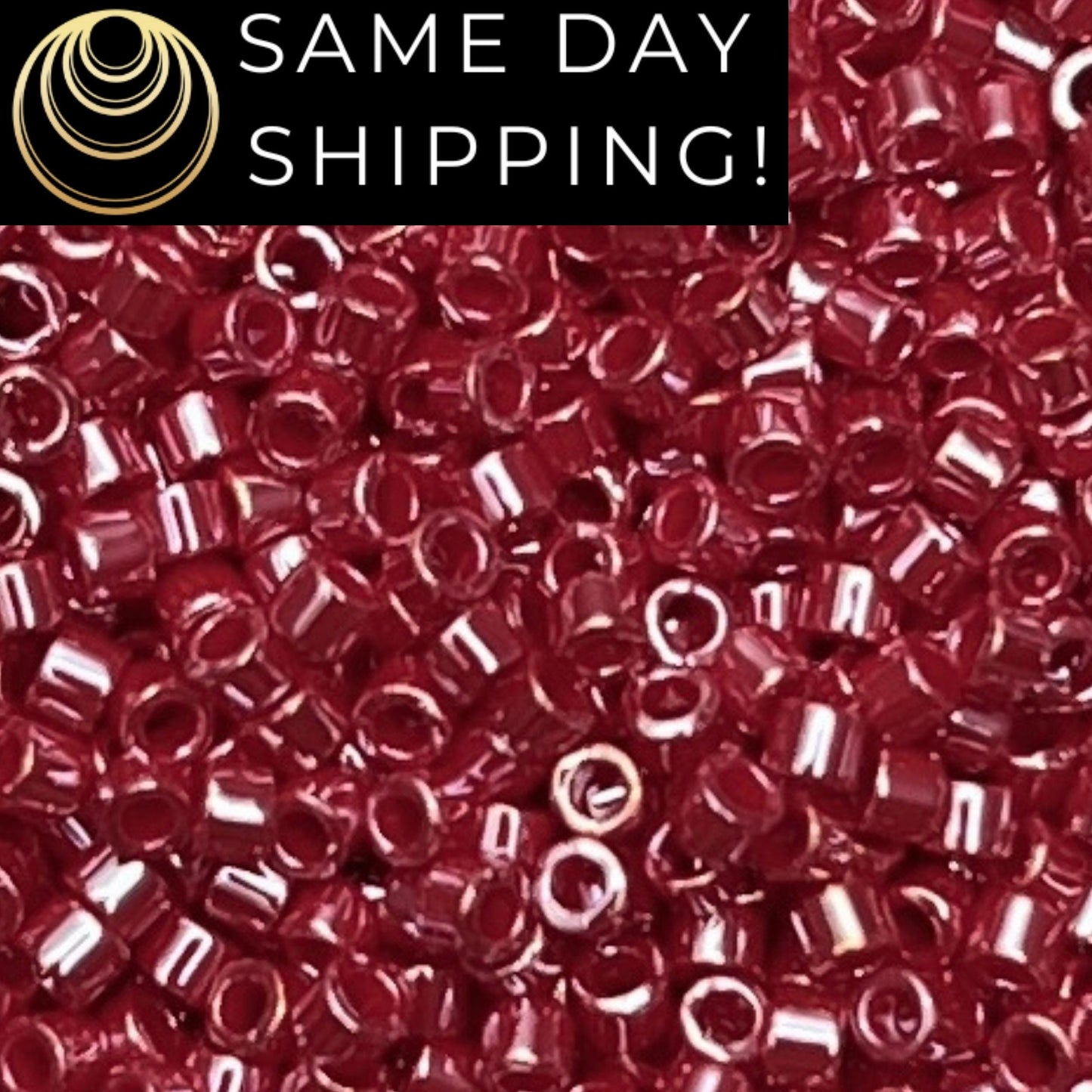 DB1564 (1 gram-20 grams) Miyuki Size 11/0 Delica Beads Opaque Cadillac Red-Free Container! Same Day Shipping!