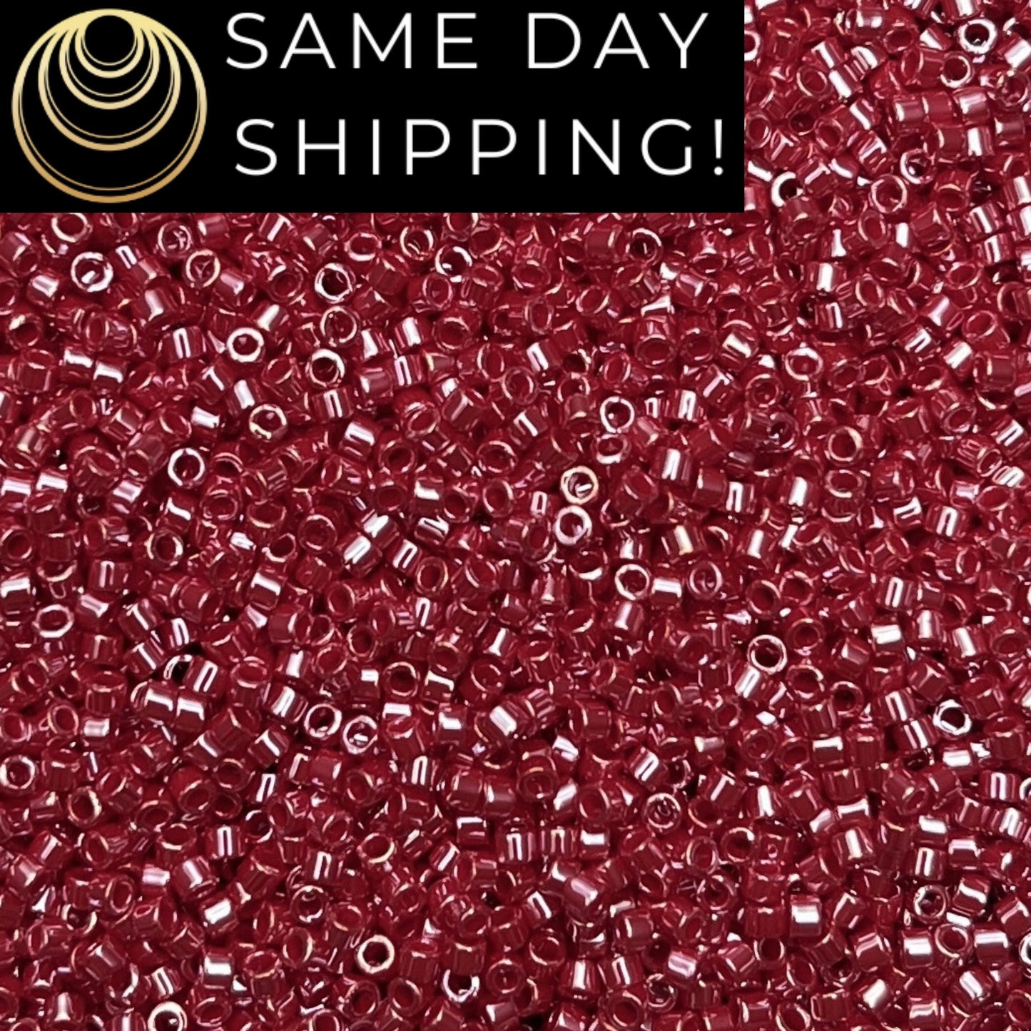 DB1564 (1 gram-20 grams) Miyuki Size 11/0 Delica Beads Opaque Cadillac Red-Free Container! Same Day Shipping!