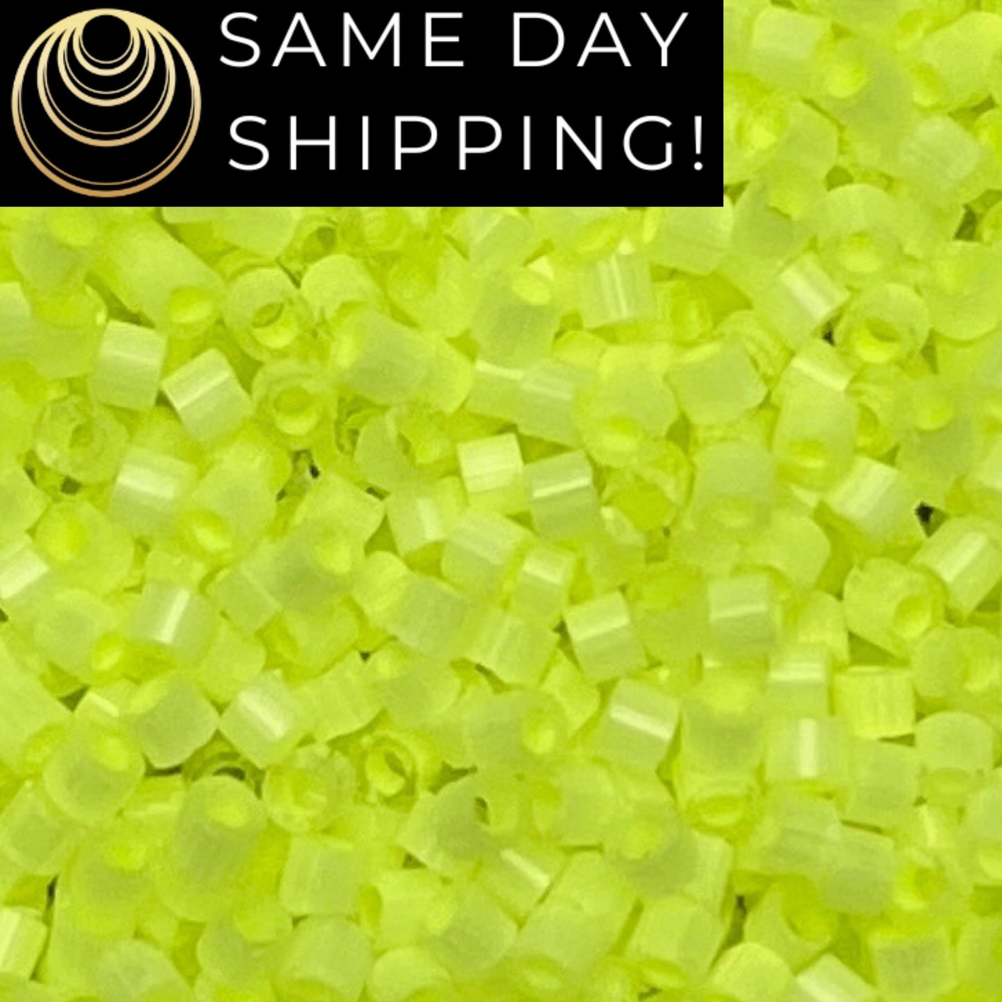 DB1857 (1 Gram -20 Grams) Miyuki Size 11/0 Delica Beads Silk Inside Dyed Lime Aide -Free Container! Same Day Shipping!