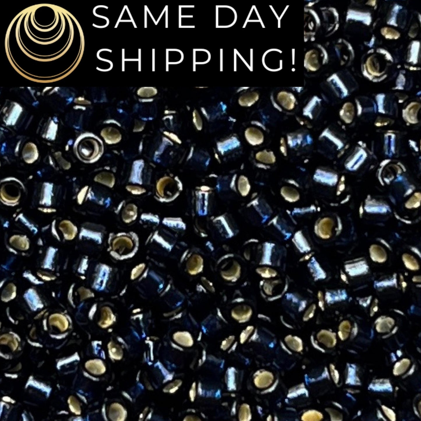 DB2192 (1 gram-20 grams) Miyuki Size 11/0 Delica Beads Duracoat Silver Lined Dyed Montana Blue-Free Container! Same Day Shipping!