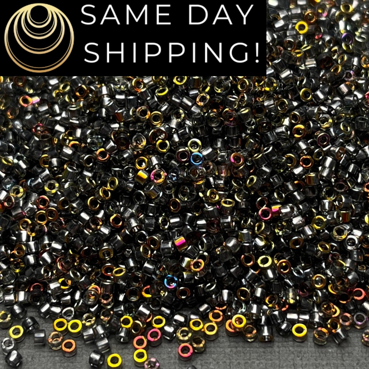 DB2201 (1 gram-20 grams) Miyuki Size 11/0 Delica Beads Crystal/Marea (VM)-Free Container! Same Day Shipping!