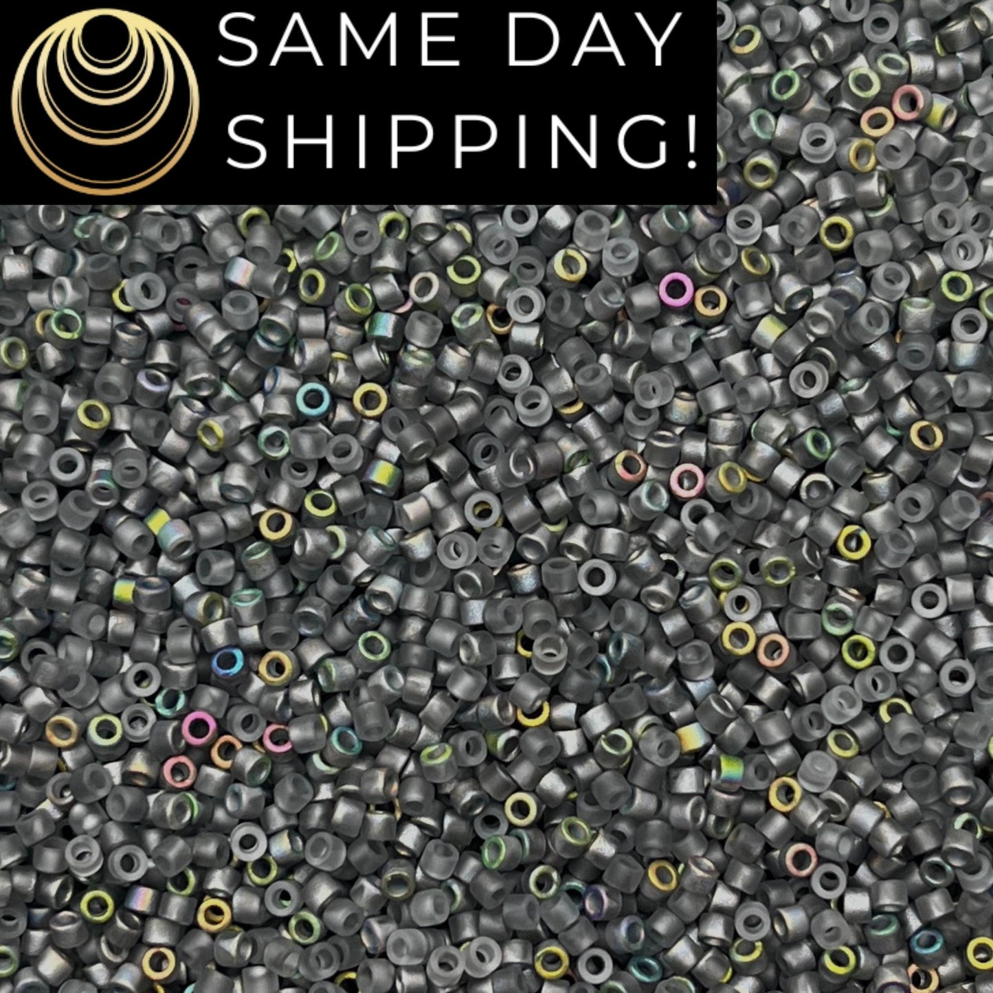 DB2203 (1 gram-20 grams) Miyuki Size 11/0 Delica Beads Matte Vitrail-Free Container! Same Day Shipping!