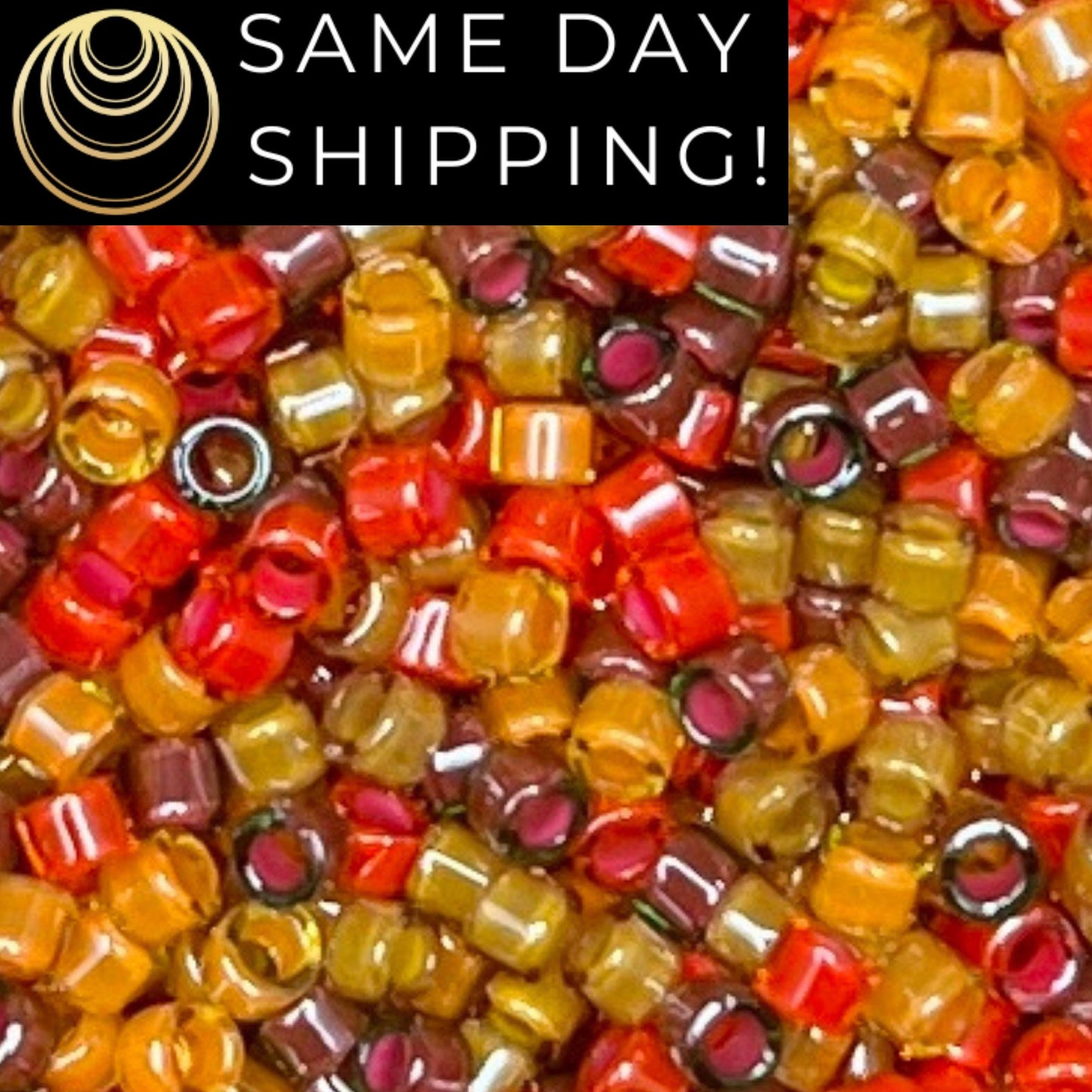 DB2063 (1 gram-20 grams) Miyuki Size 11/0 Delica Beads Luminous Autumn Corn Mix-Free Container! Same Day Shipping!