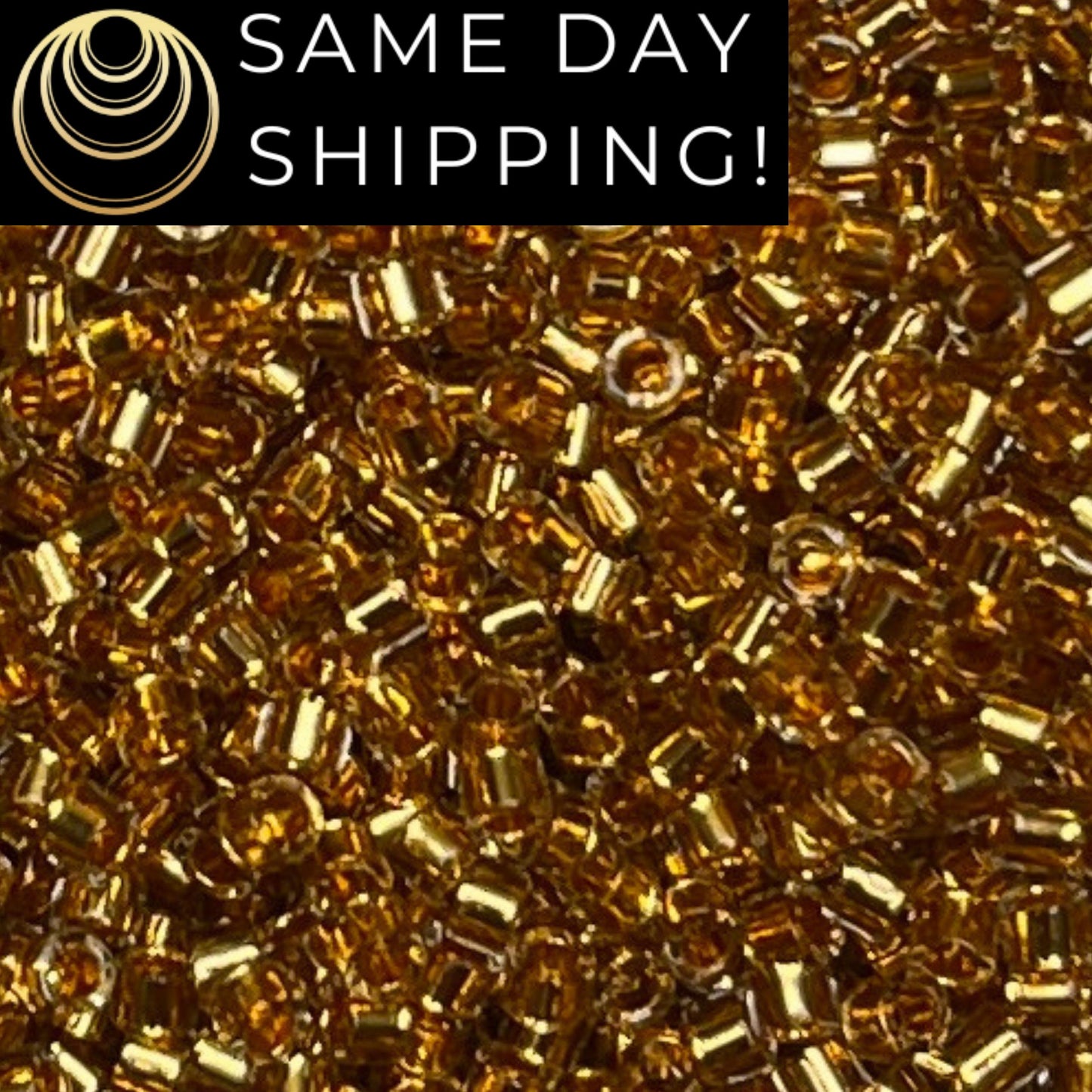 DB2525 (1 gram-20 grams) Miyuki Size 11/0 Delica Beads 24kt Gold Lined Deep Gold-Free Container! Same Day Shipping!