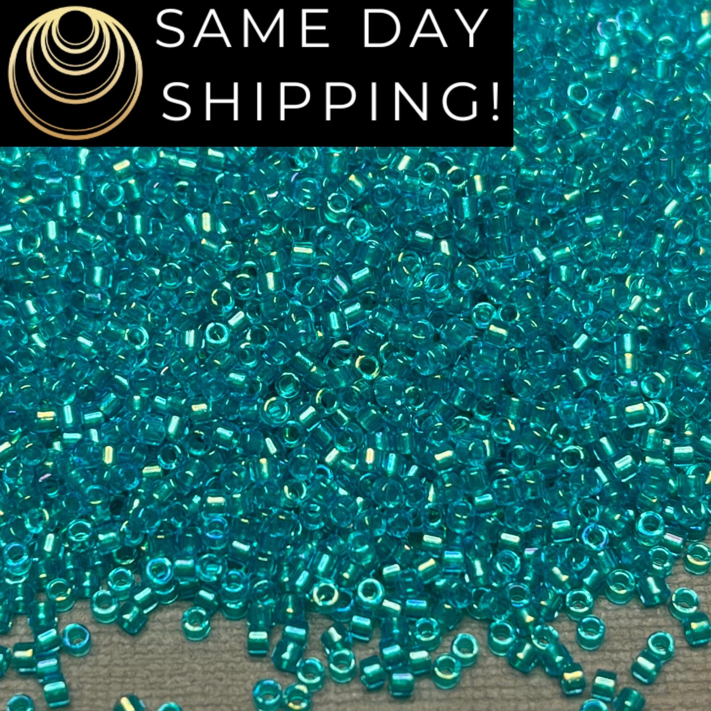 DB2380 (1 gram-20 grams) Miyuki Size 11/0 Delica Beads Inside Dyed Teal-Free Container! Same Day Shipping!