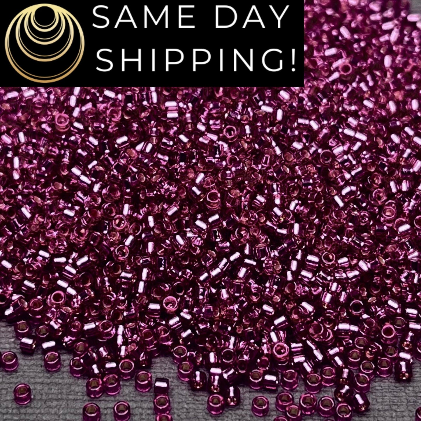 DB2162 (1 gram-20 grams) Miyuki Size 11/0 Delica Beads Duracoat Silver Lined Dyed Hydrangea-Free Container! Same Day Shipping!