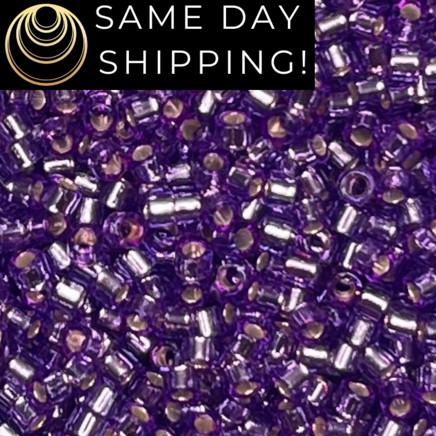 DB2168 (1 gram-20 grams) Miyuki Size 11/0 Delica Beads Duracoat Silver Lined Dyed Orchid-Free Container! Same Day Shipping!