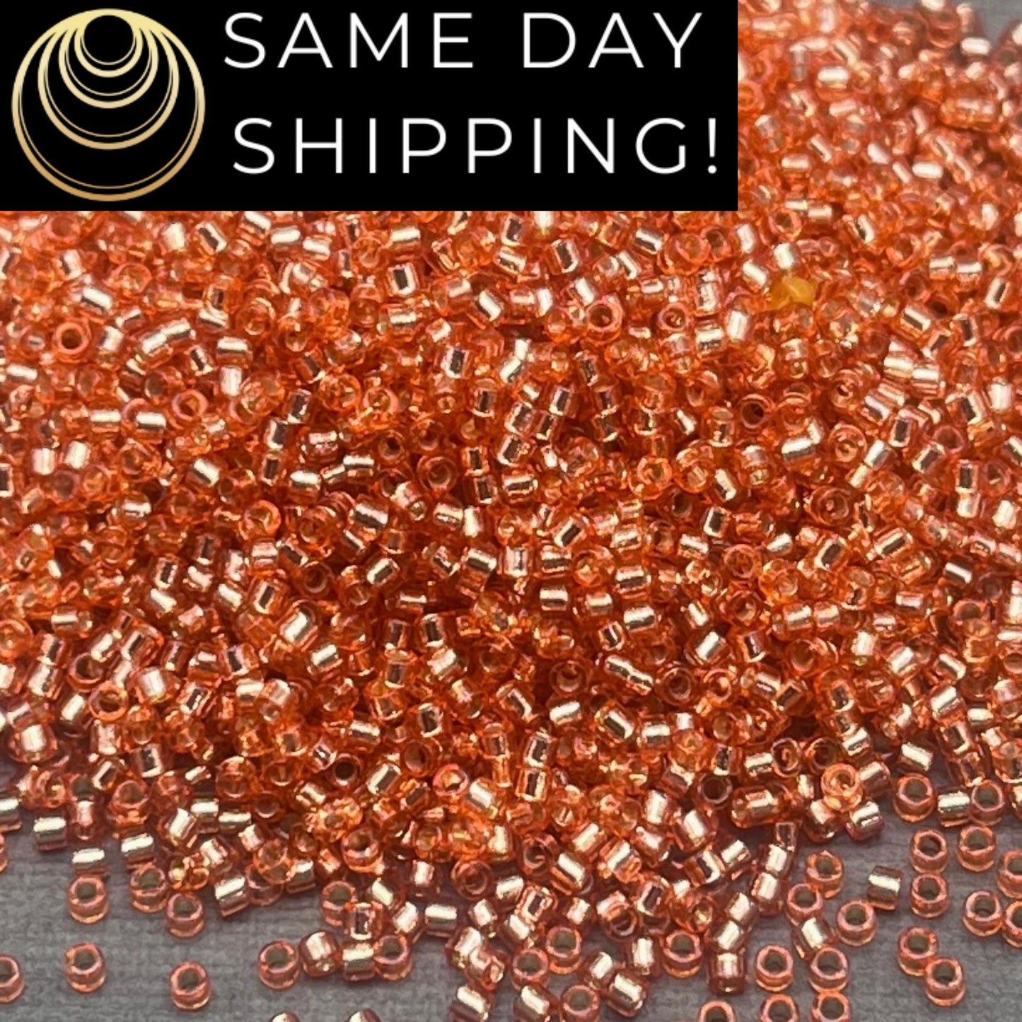 DB2151 (1 gram-20 grams) Miyuki Size 11/0 Delica Beads Duracoat Silver Lined Dyed Rose Copper-Free Container! Same Day Shipping!