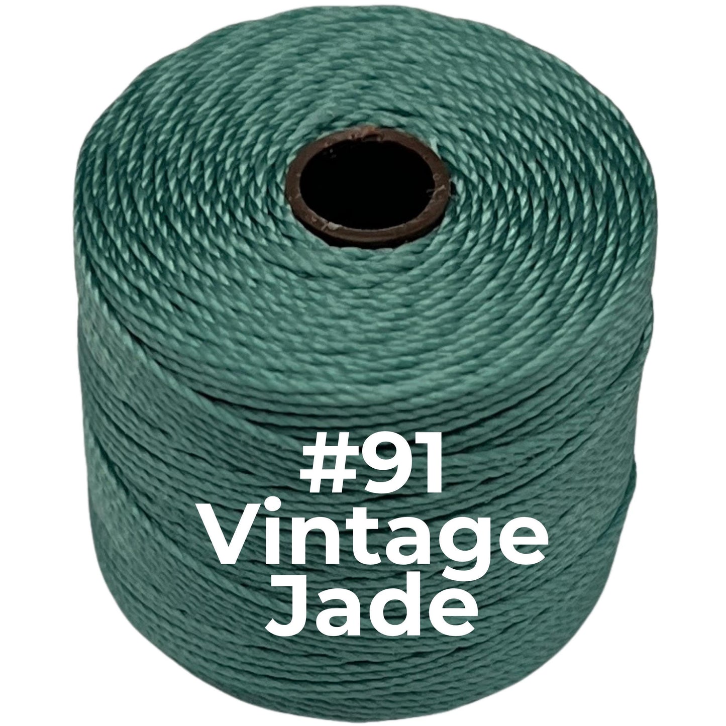 Green S-Lon Bead Cord TEX 210 77yd 0.5mm