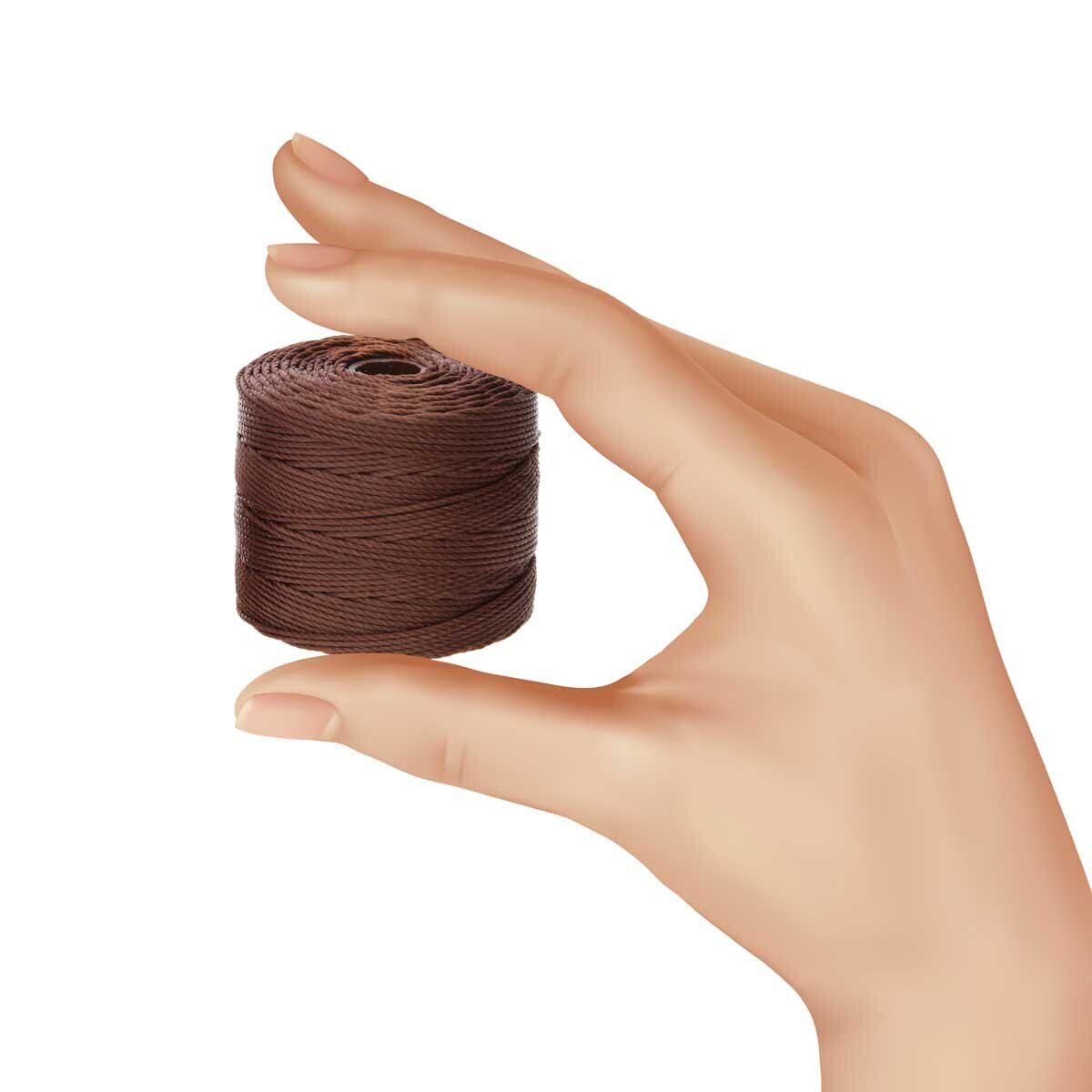 Brown S-Lon Bead Cord TEX 210 77yd 0.5mm