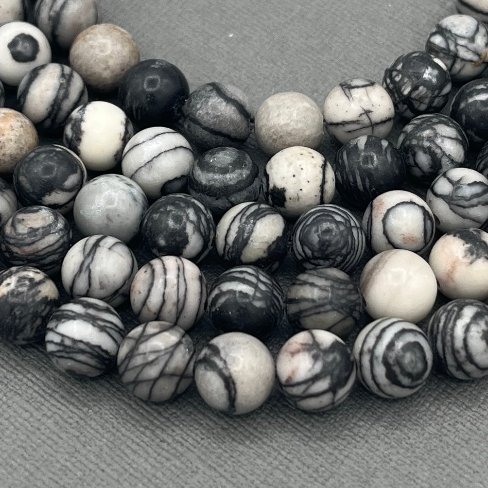 1 Strand Gray Silk Jasper Beads Natural Gemstone Beads Round - Temu