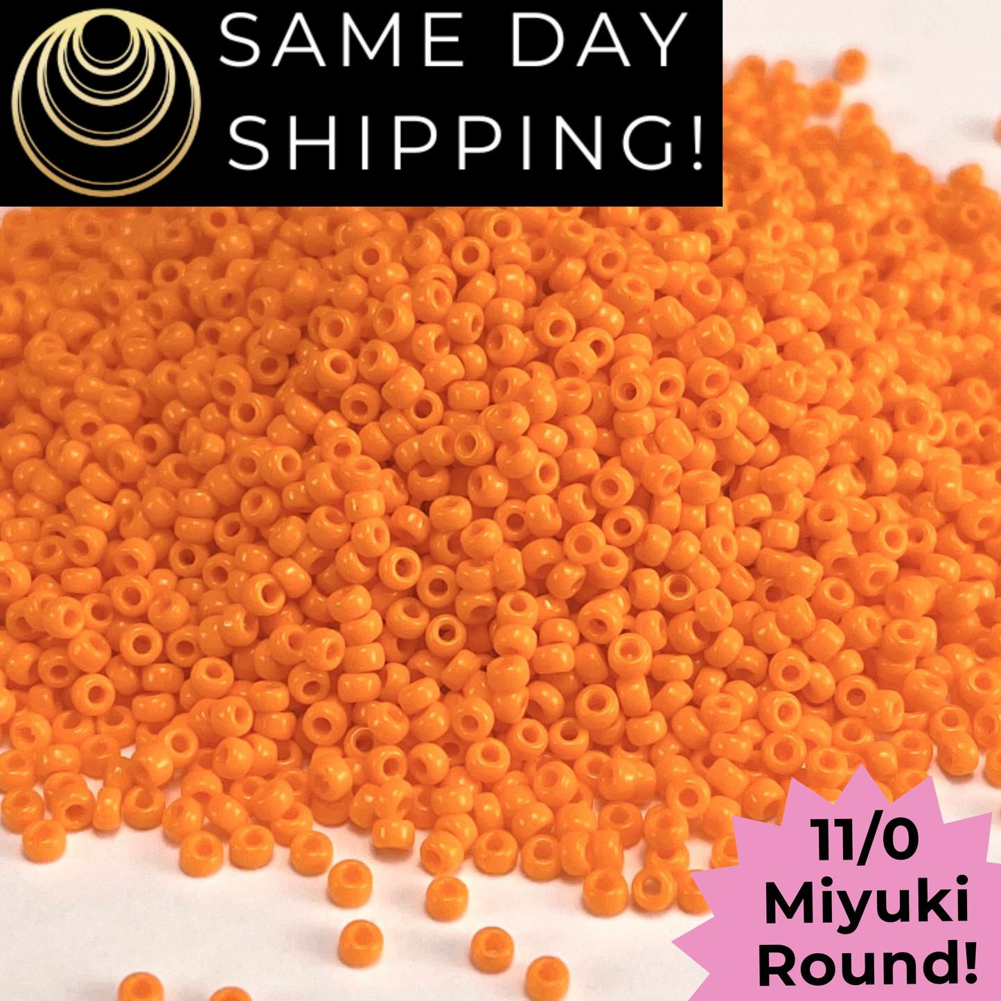 11-0405 11/0 Miyuki Round Opaque Tangerine Orange