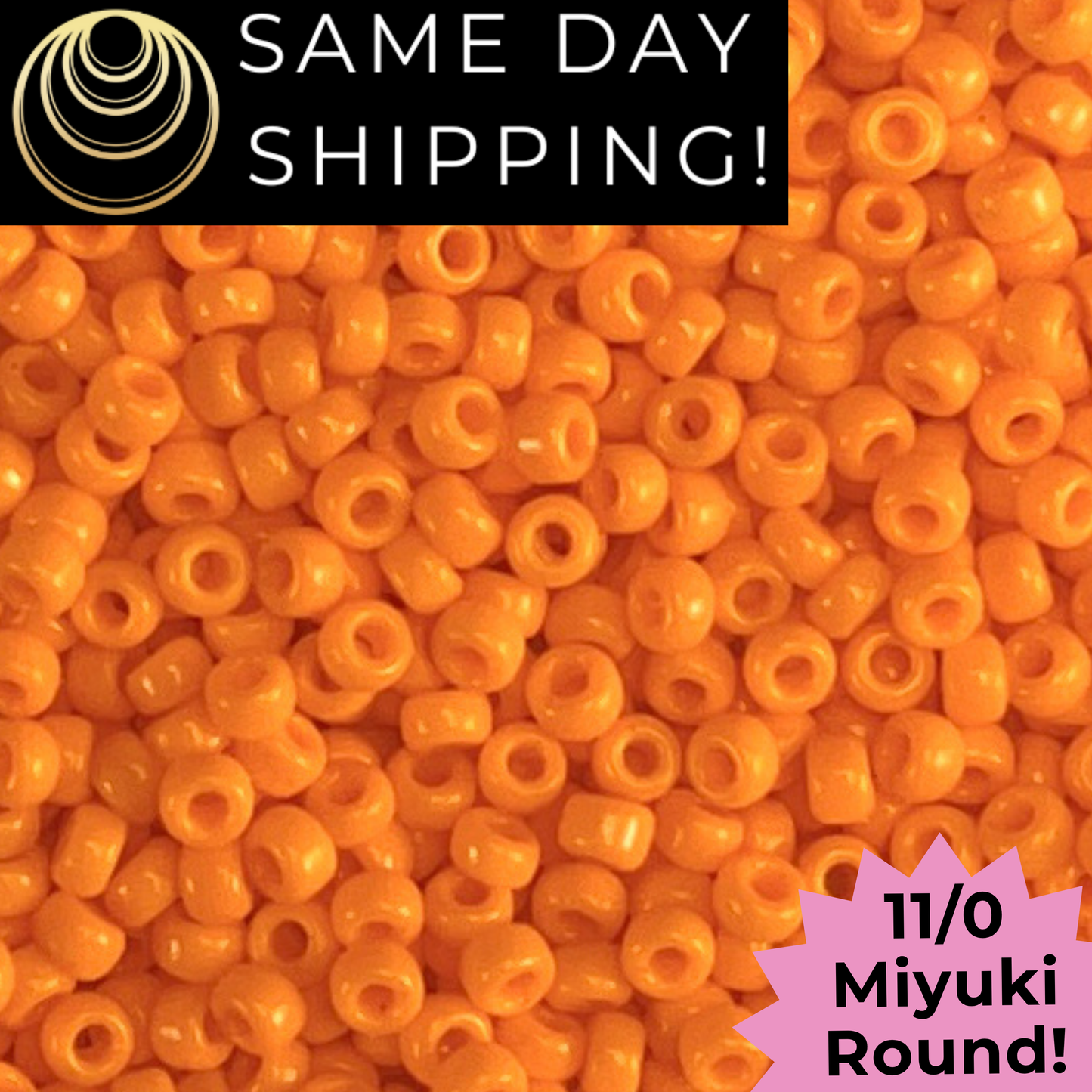 11-0405 11/0 Miyuki Round Opaque Tangerine Orange