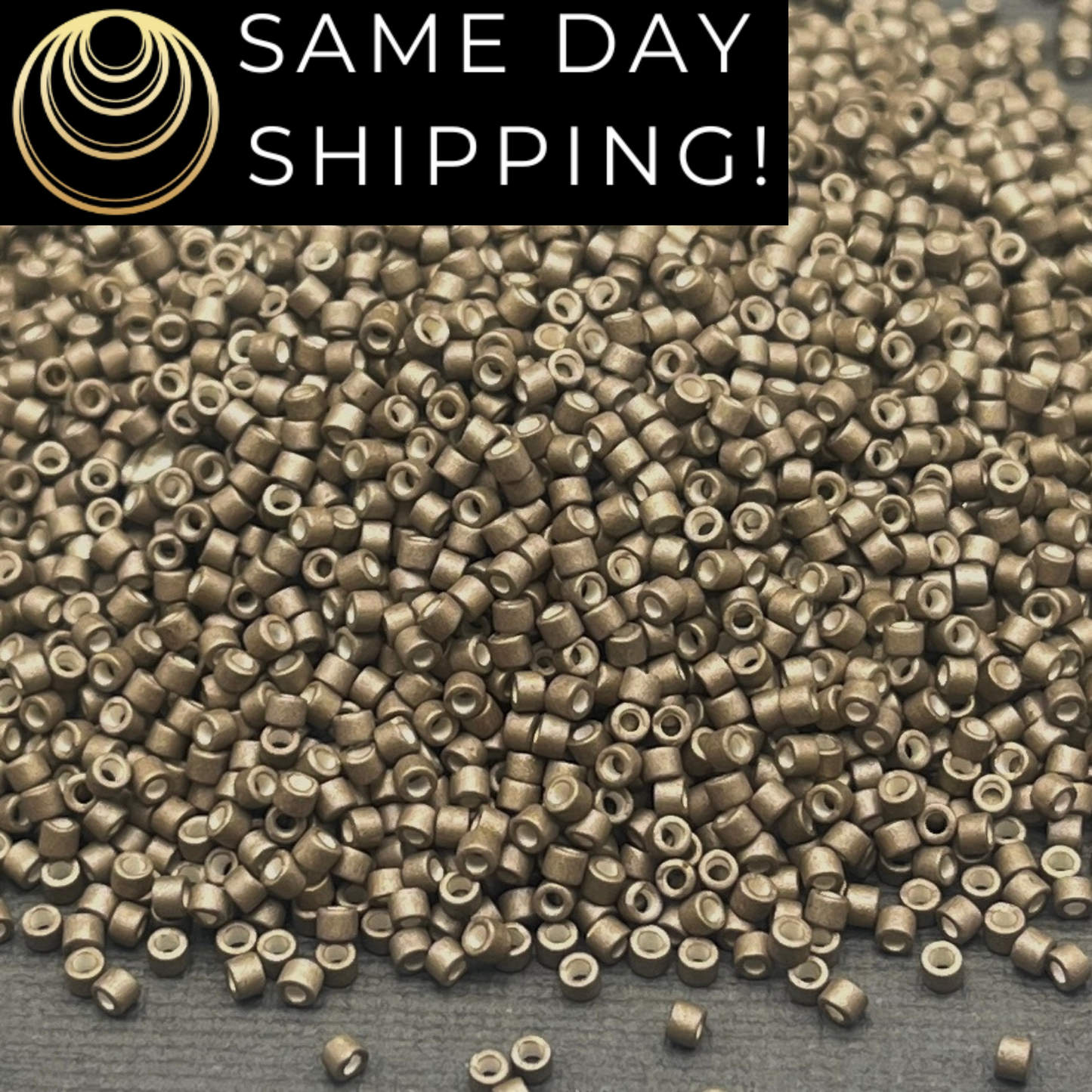 DB1169 SAME DAY SHIPPING! 1-20 Grams Miyuki 11/0 Delica Beads Galvanized Matte Pewter -Free Container!