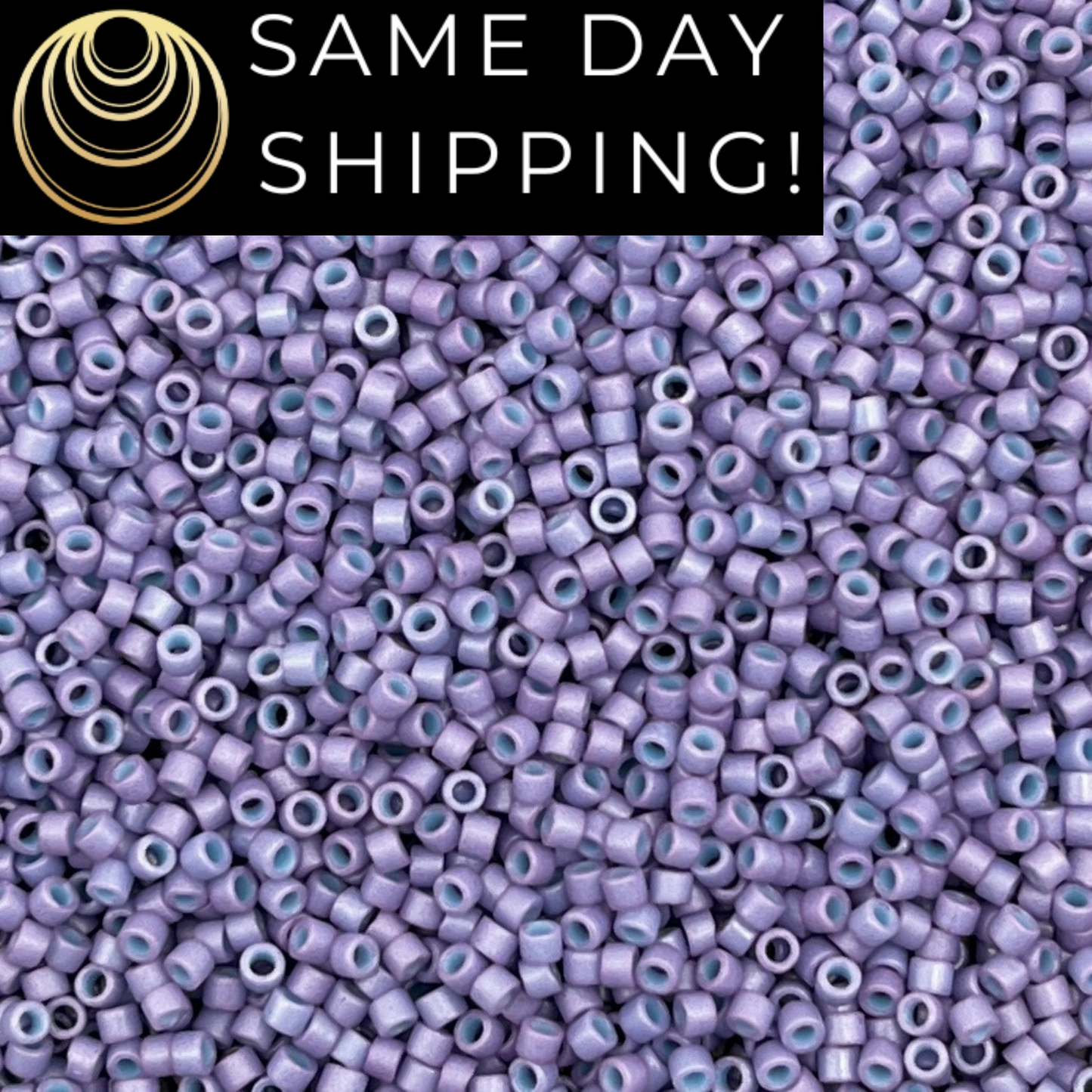 DB799 SAME DAY SHIPPING! 1-20 Grams Miyuki 11/0 Delica Beads Dyed Matte Opaque Lavender-Free Container!