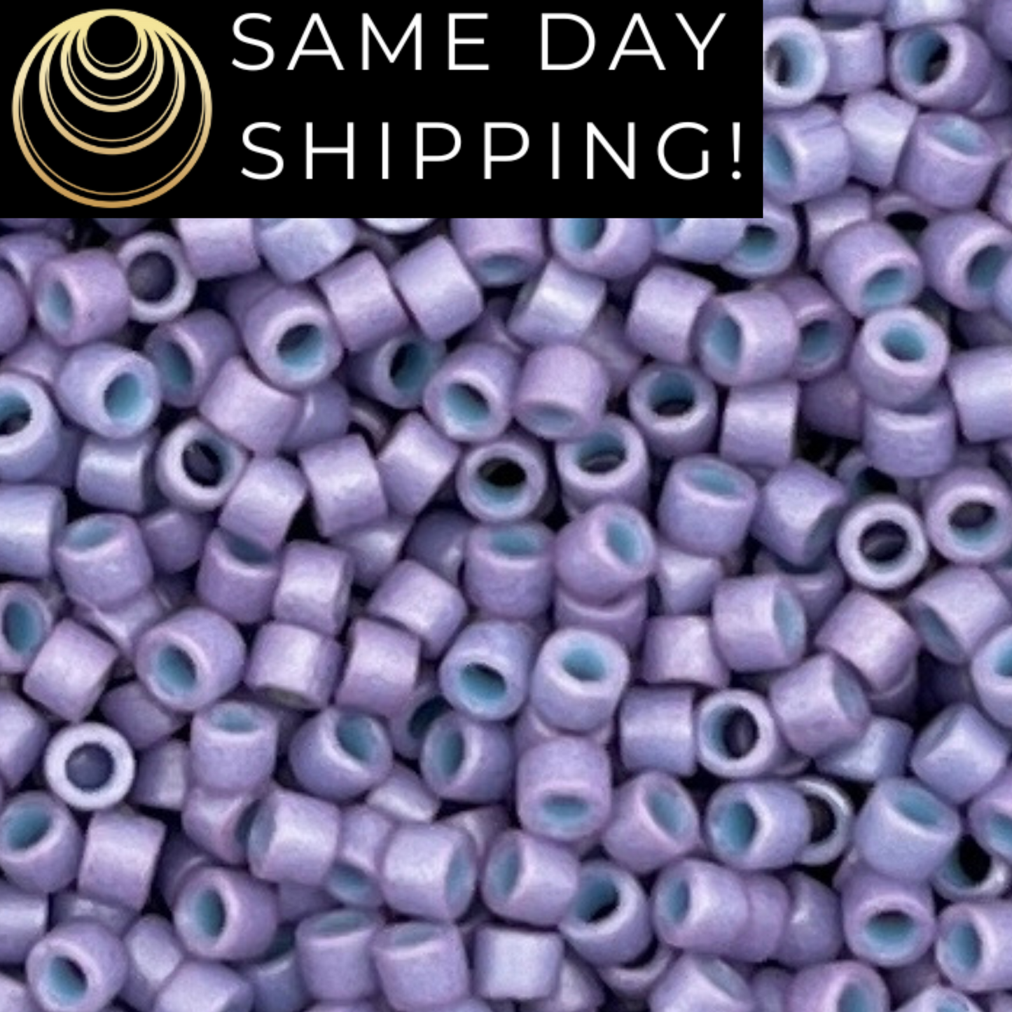 DB799 SAME DAY SHIPPING! 1-20 Grams Miyuki 11/0 Delica Beads Dyed Matte Opaque Lavender-Free Container!