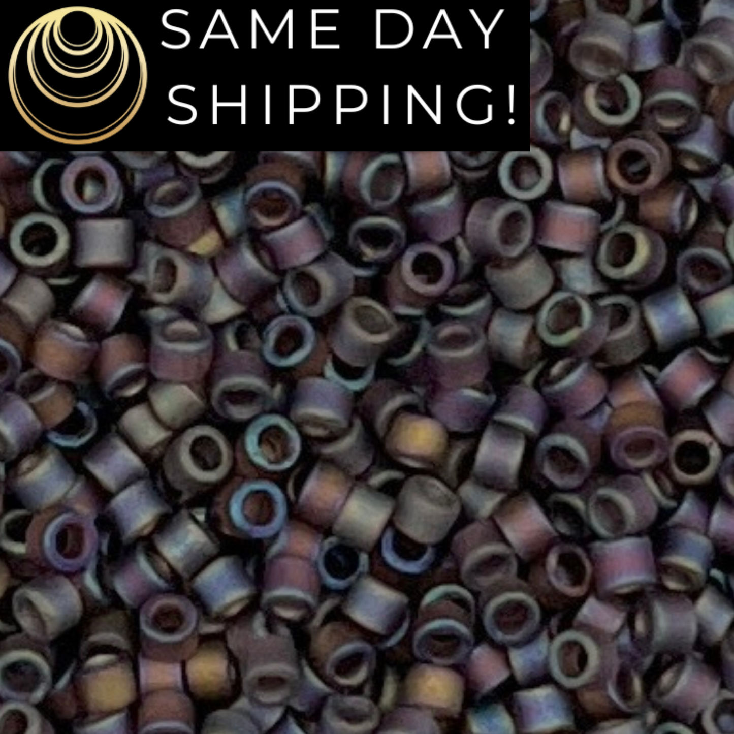 DB0865 11/0 Miyuki Delica Beads Matte Transparent Brown AB