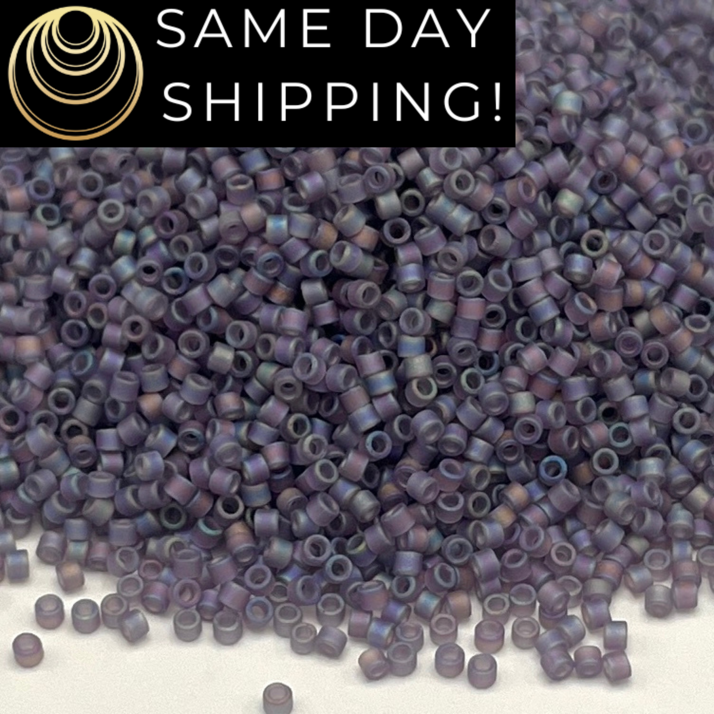 DB0870 11/0 Miyuki Delica Beads Matte Transparent Light Amethyst AB