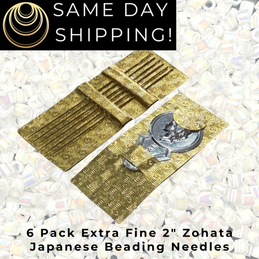 6 pack 2" Japanese Extra Fine Beading Needles
