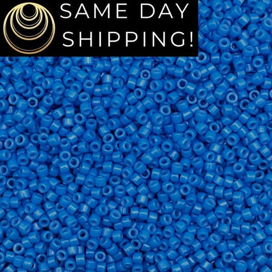 DB2134 SAME DAY SHIPPING! 1-20 Grams Miyuki 11/0 Delica Beads Duracoat Opaque Delphinium-Free Container!